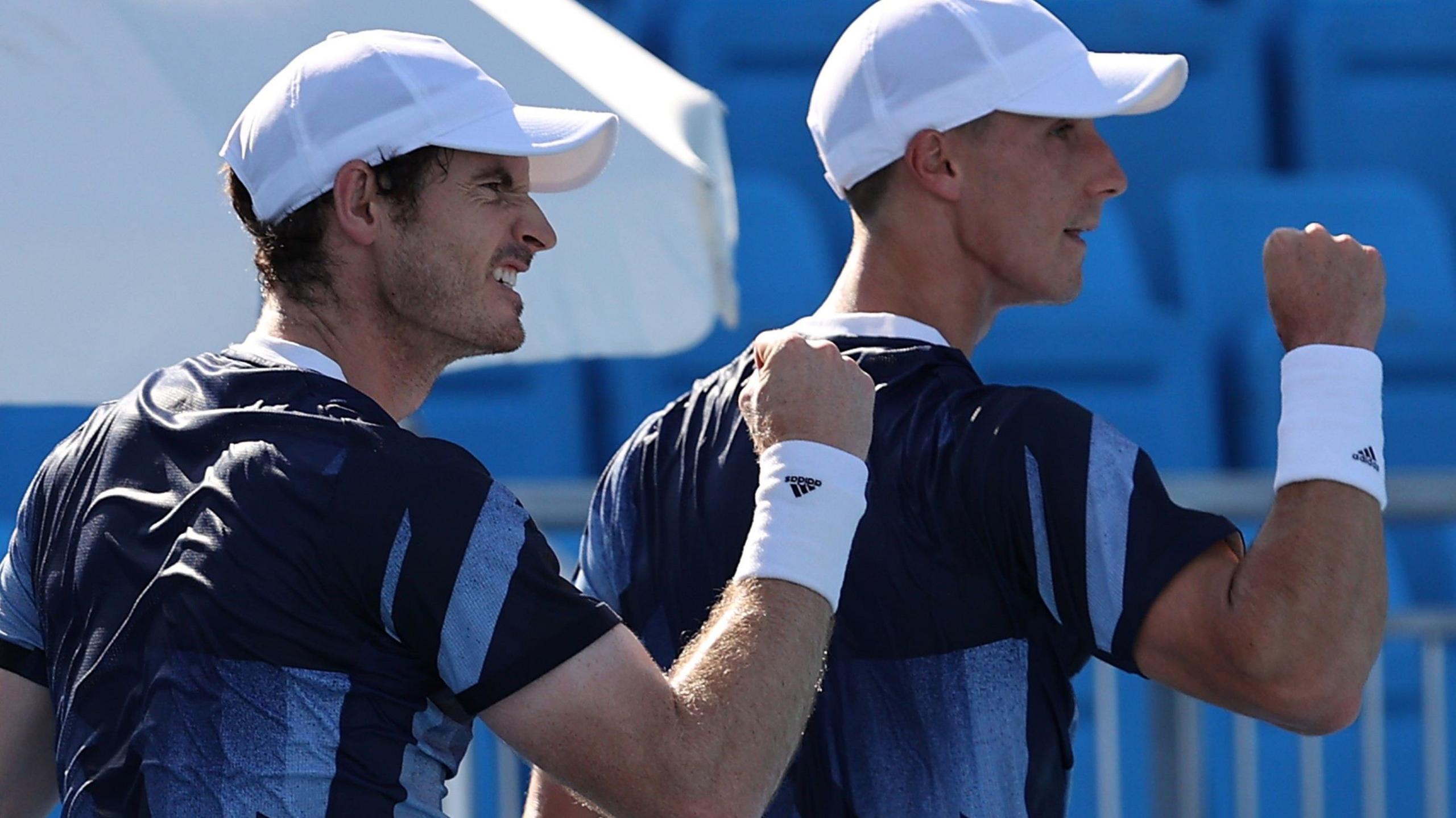 Andy Murray and Joe Salisbury at the delayed Tokyo Olympics in 2021