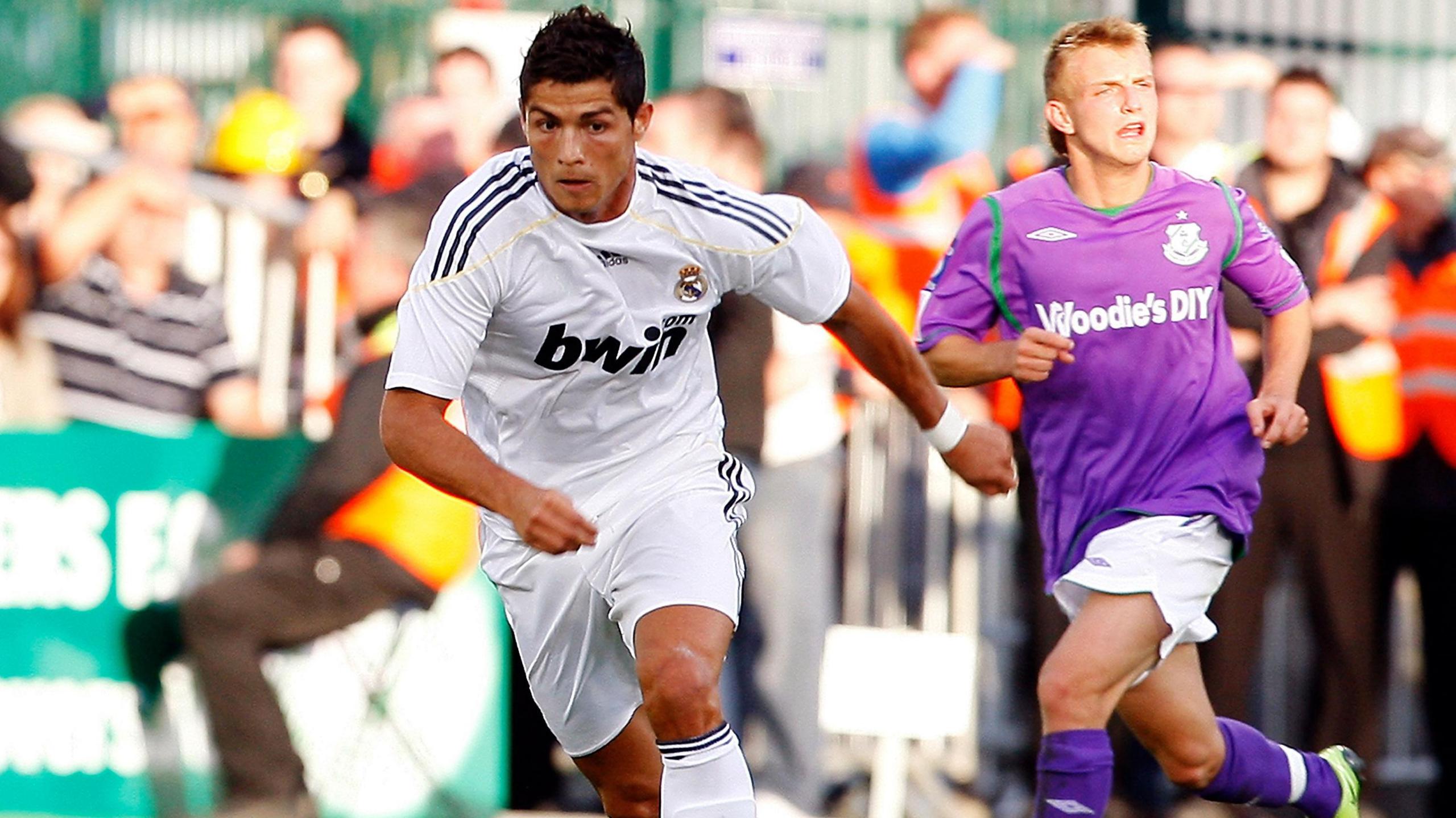 Cristiano Ronaldo making his Real Madrid debut against Shamrock Rovers