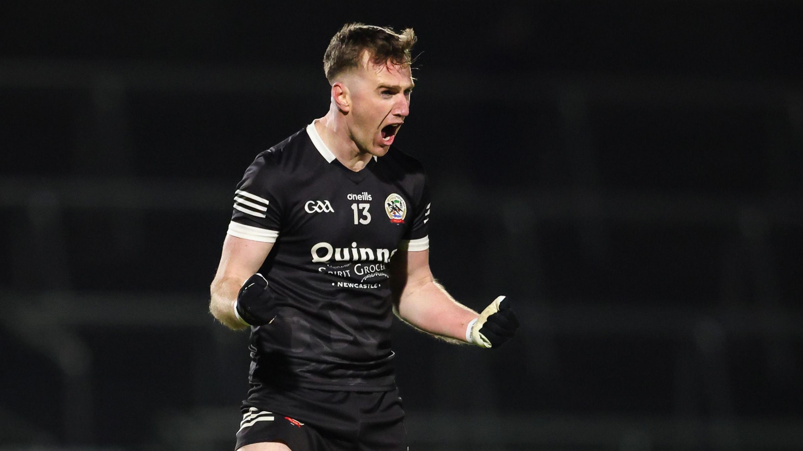 Paul Devlin celebrates