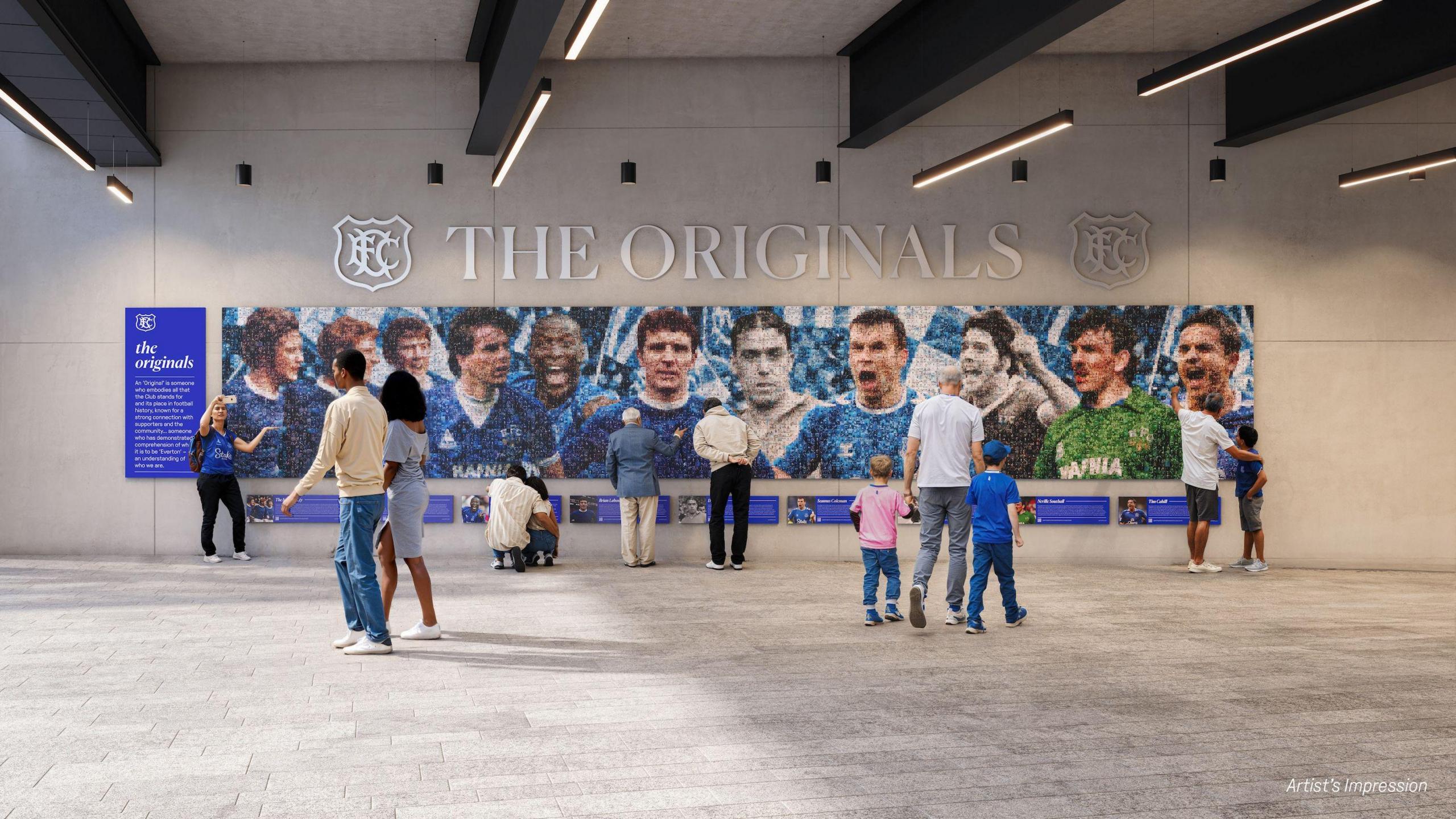 An artist's impression of the mosaic wall 