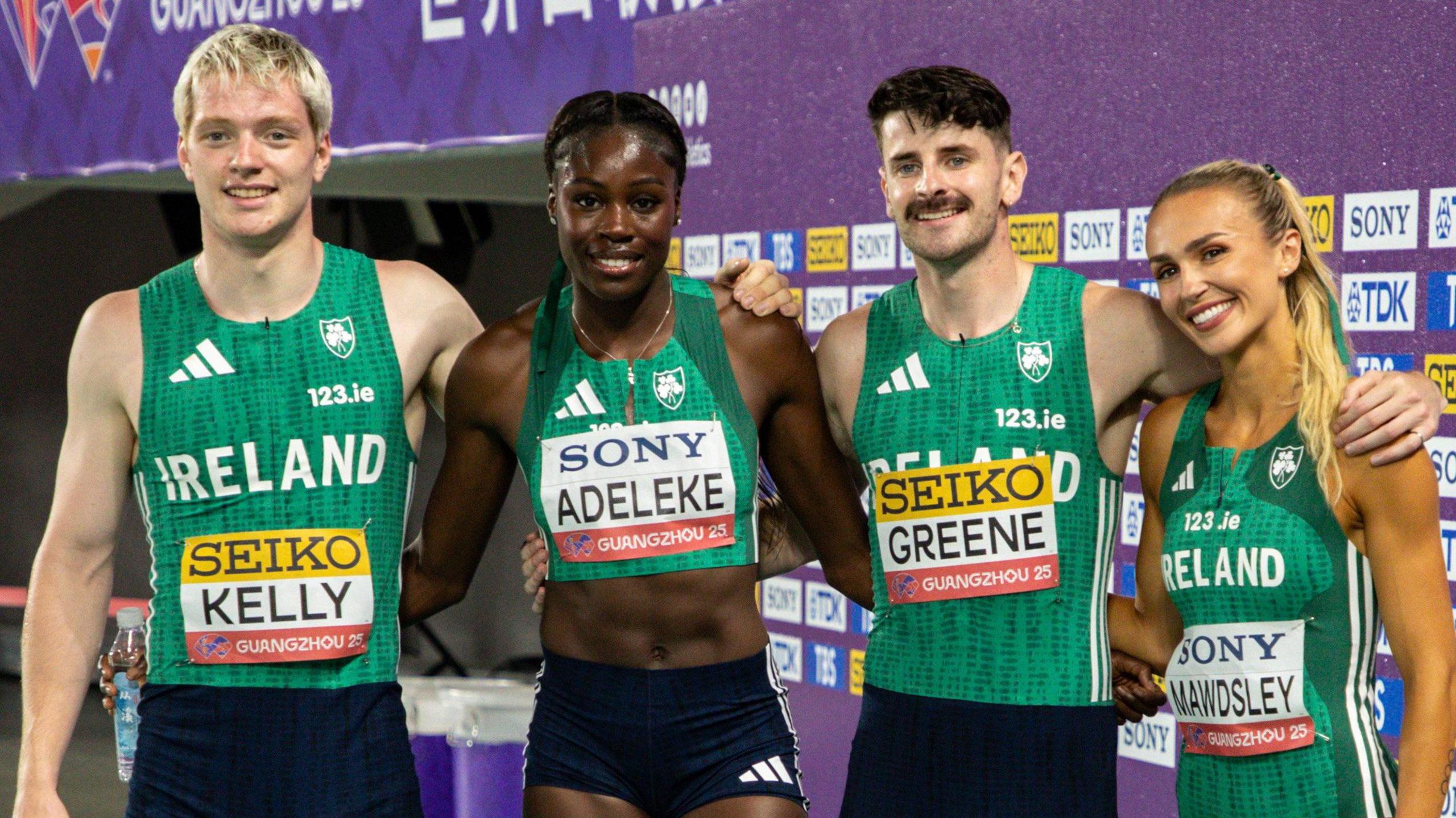 The Irish team that qualified for the World Championships in the 400m mixed relay