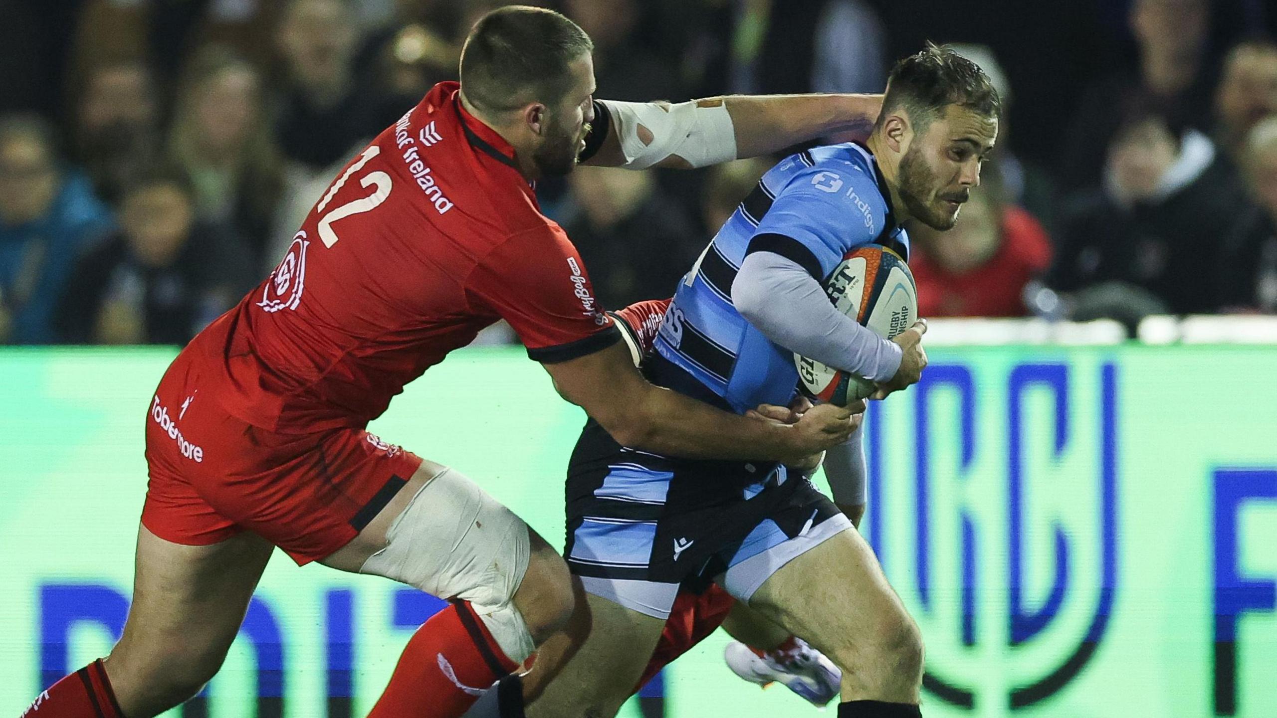 Iwan Stephens carries for Cardiff