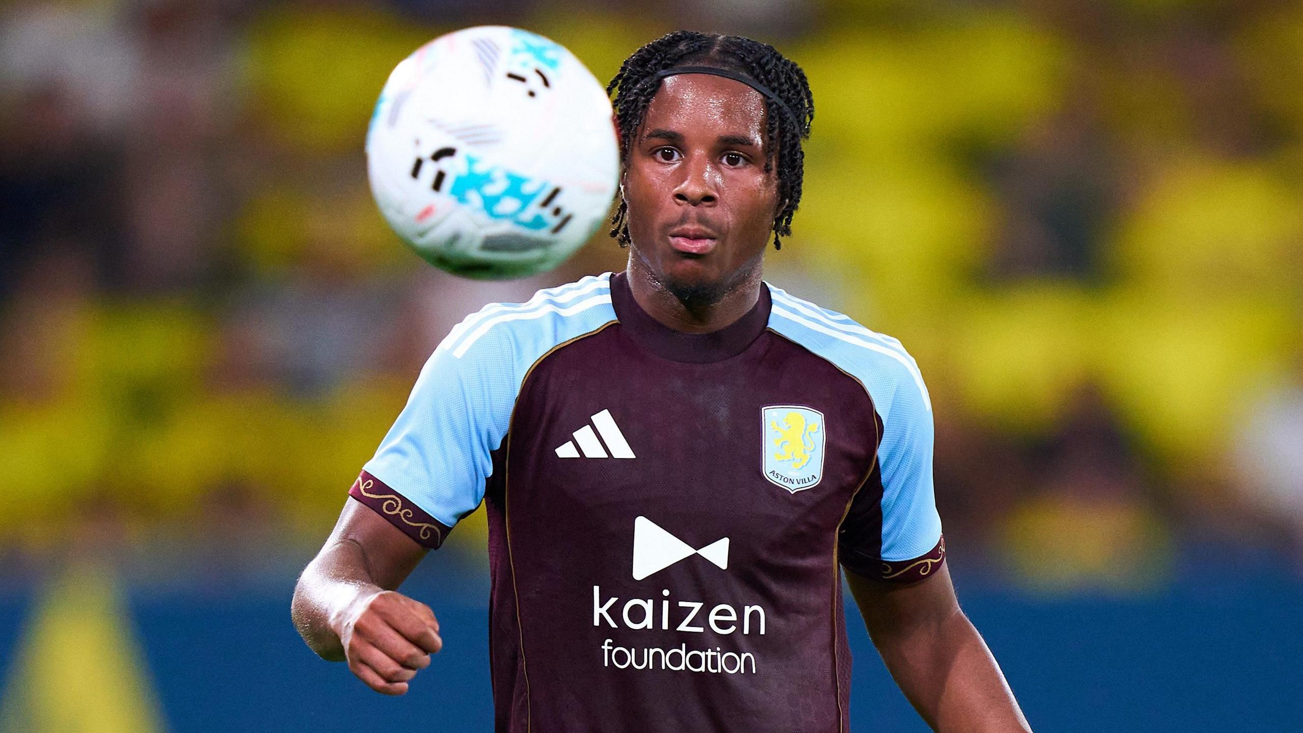 Triston Rowe playing for Aston Villa