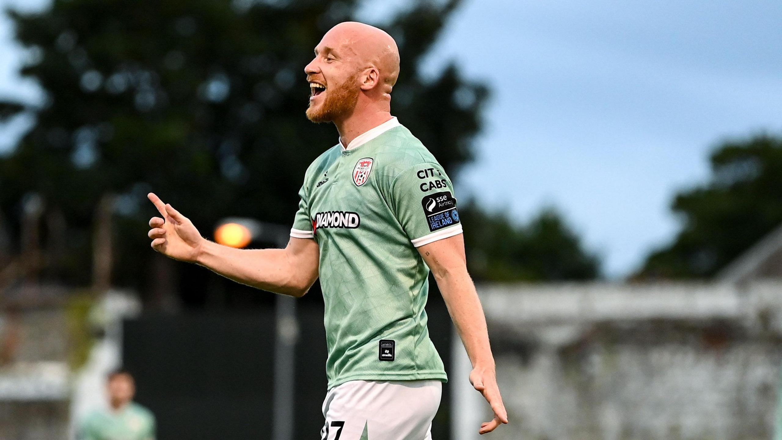 Liam Boyce celebrating scoring