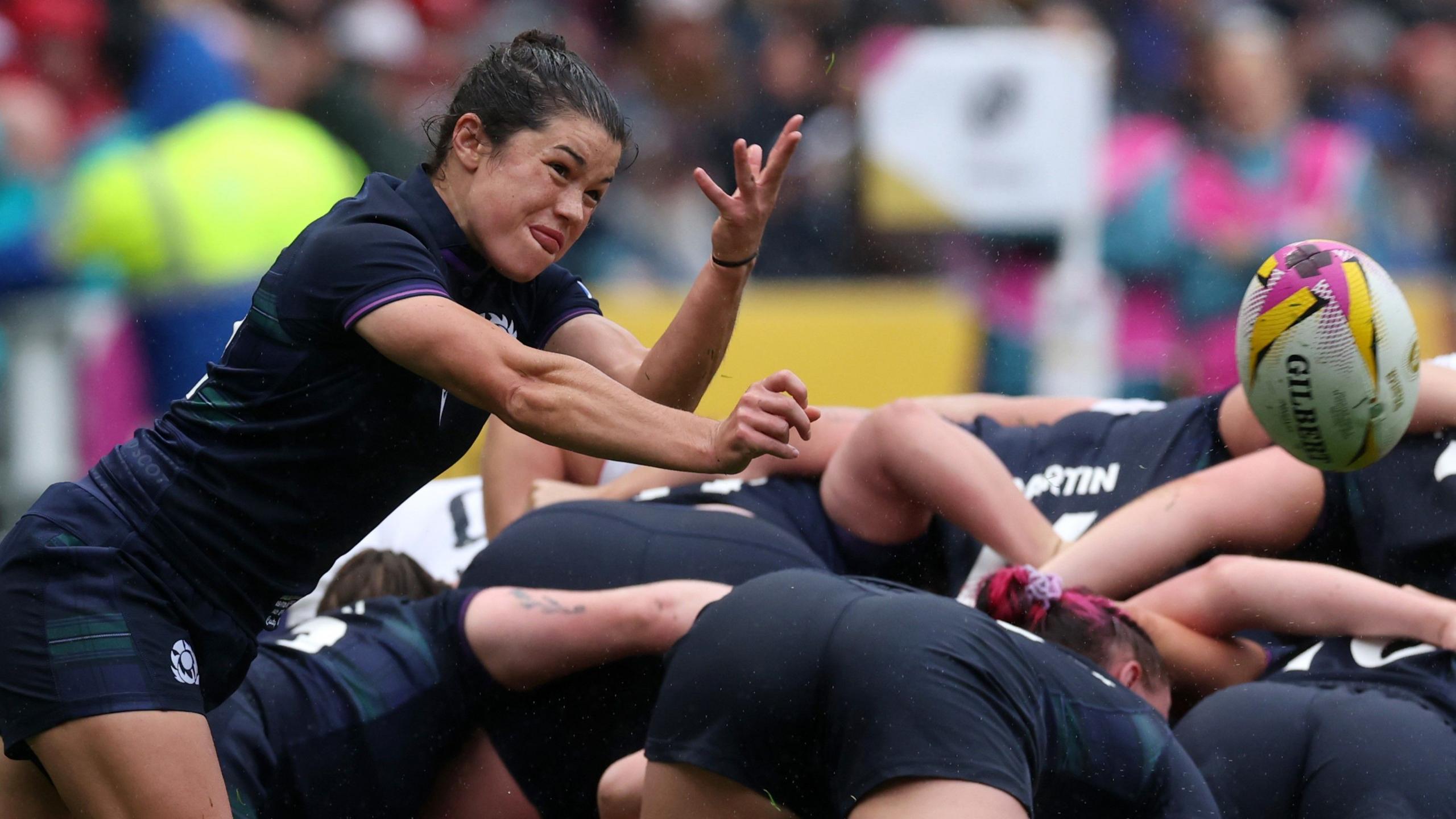Scotlands Caity Mattinson playing against England