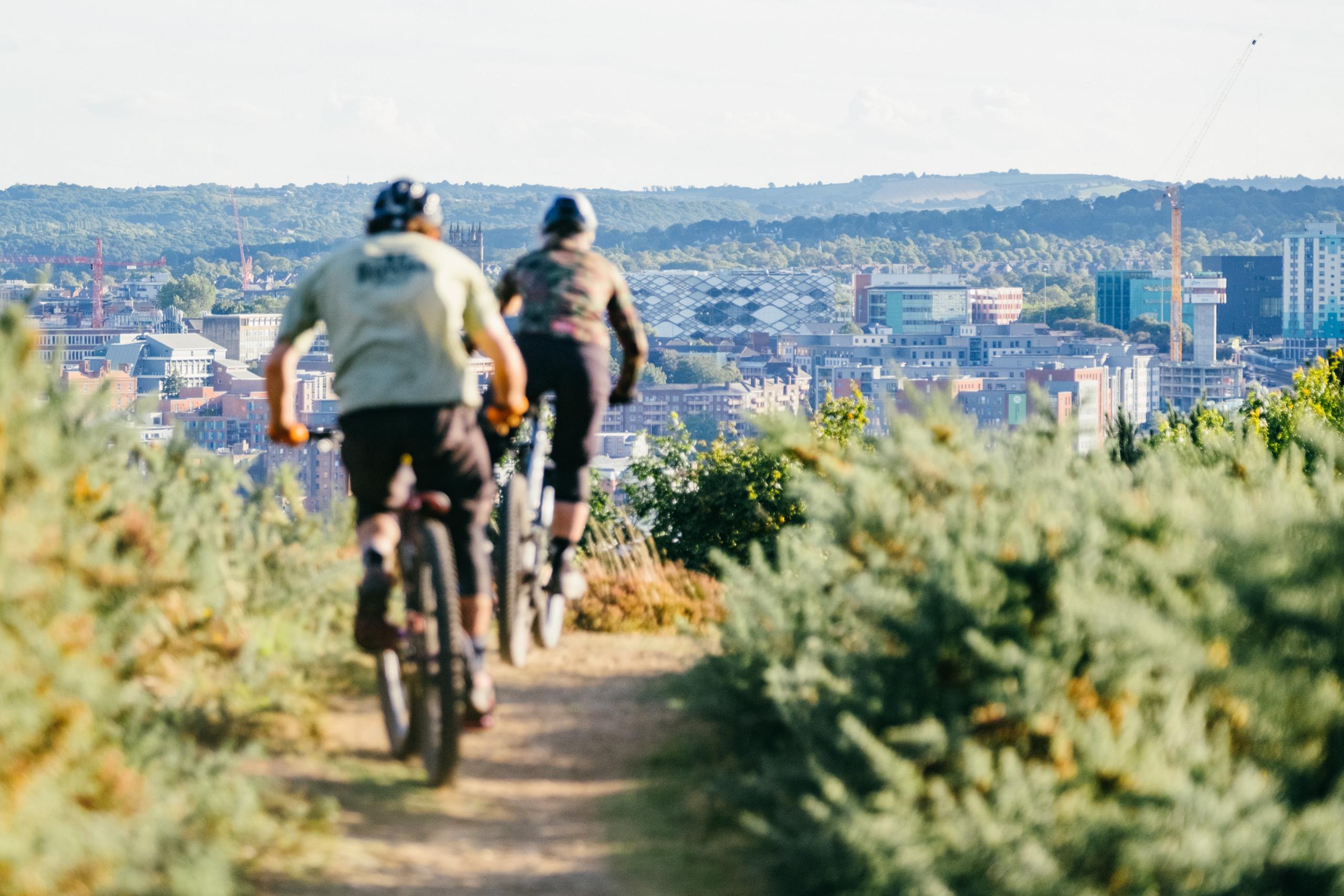 Mountain bikers at Parkwood Springs
