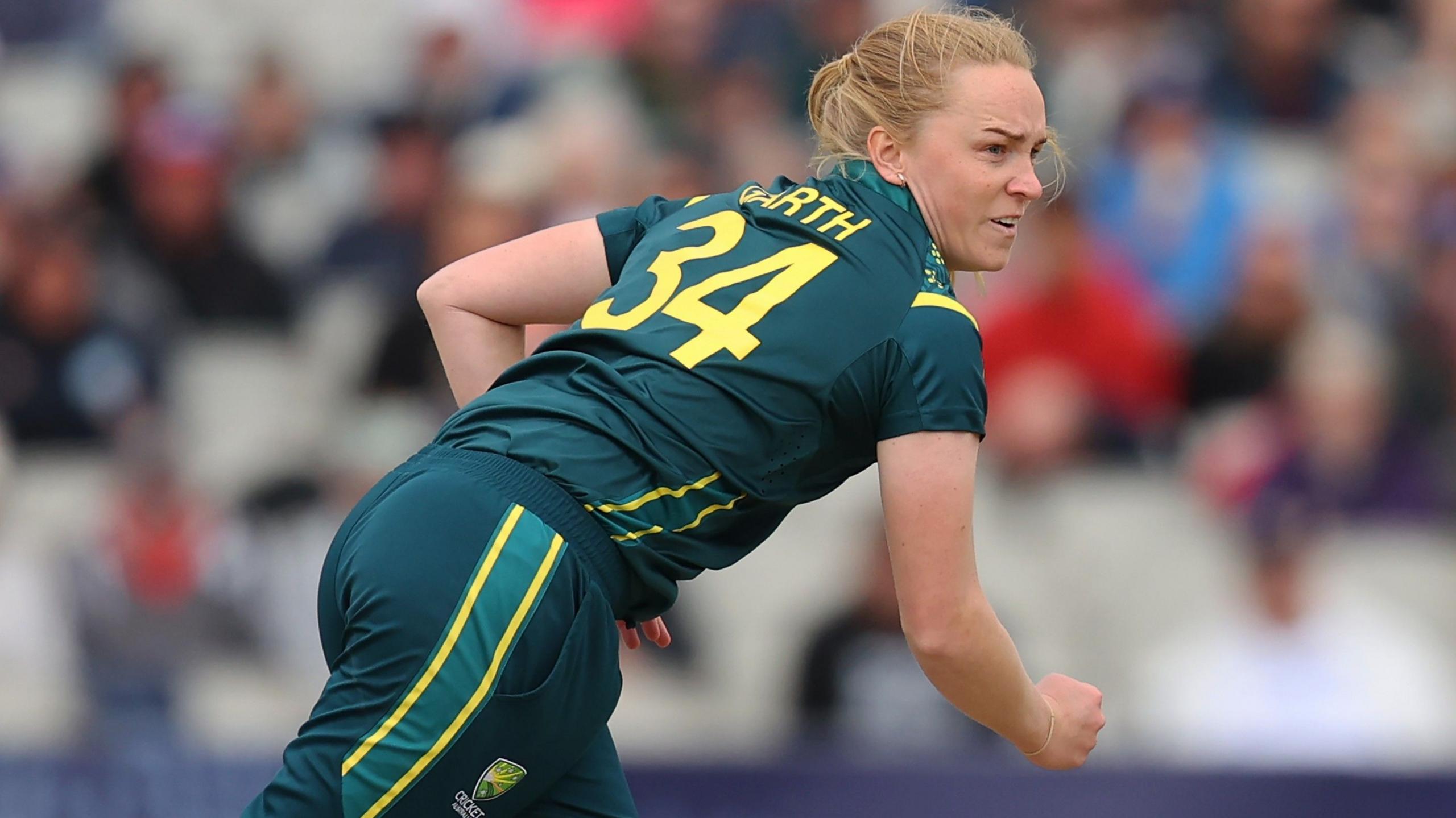 Kim Garth in action for Australia