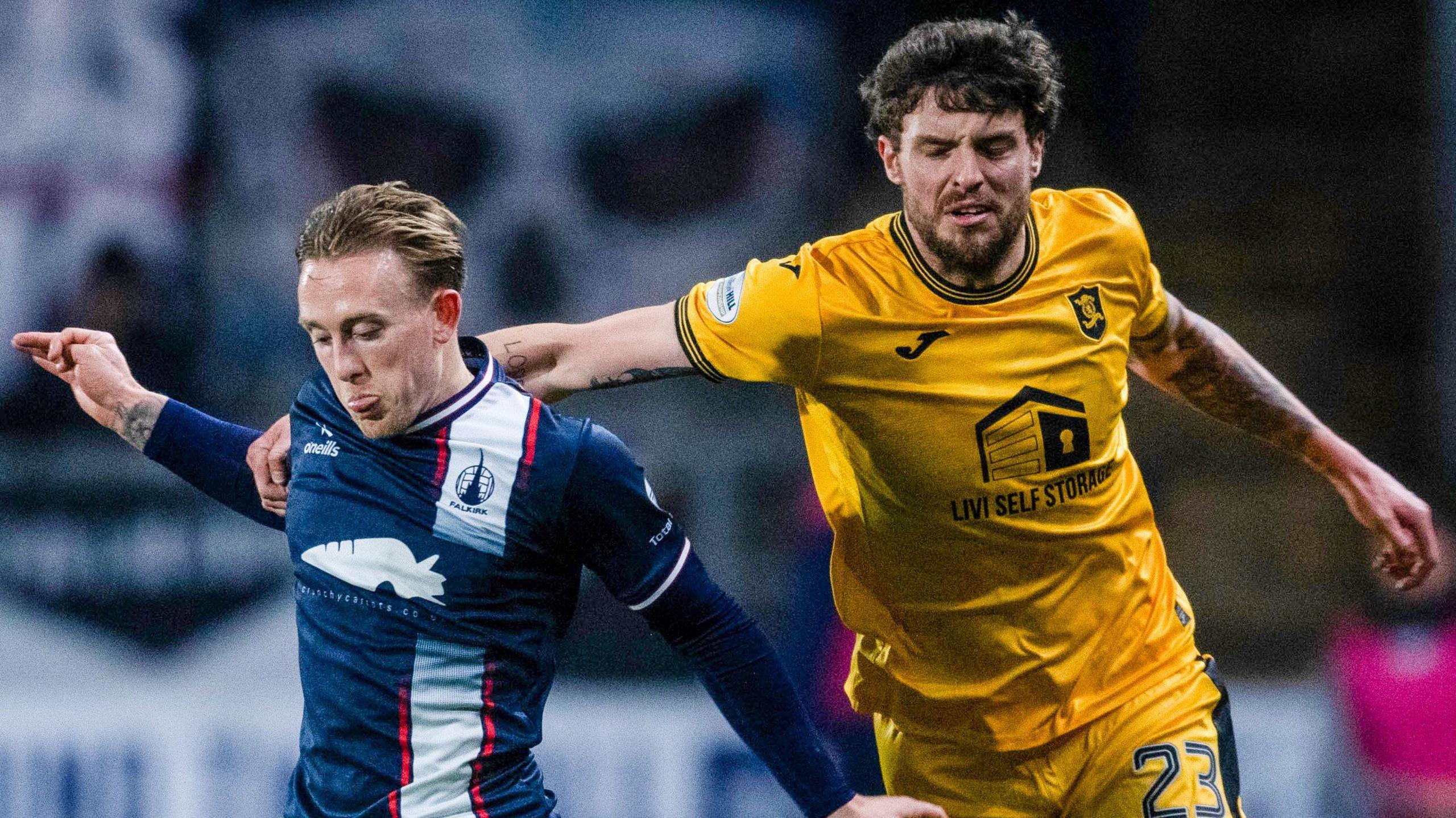 Falkirk's Calvin Miller and Livingston's Robbie Muirhead