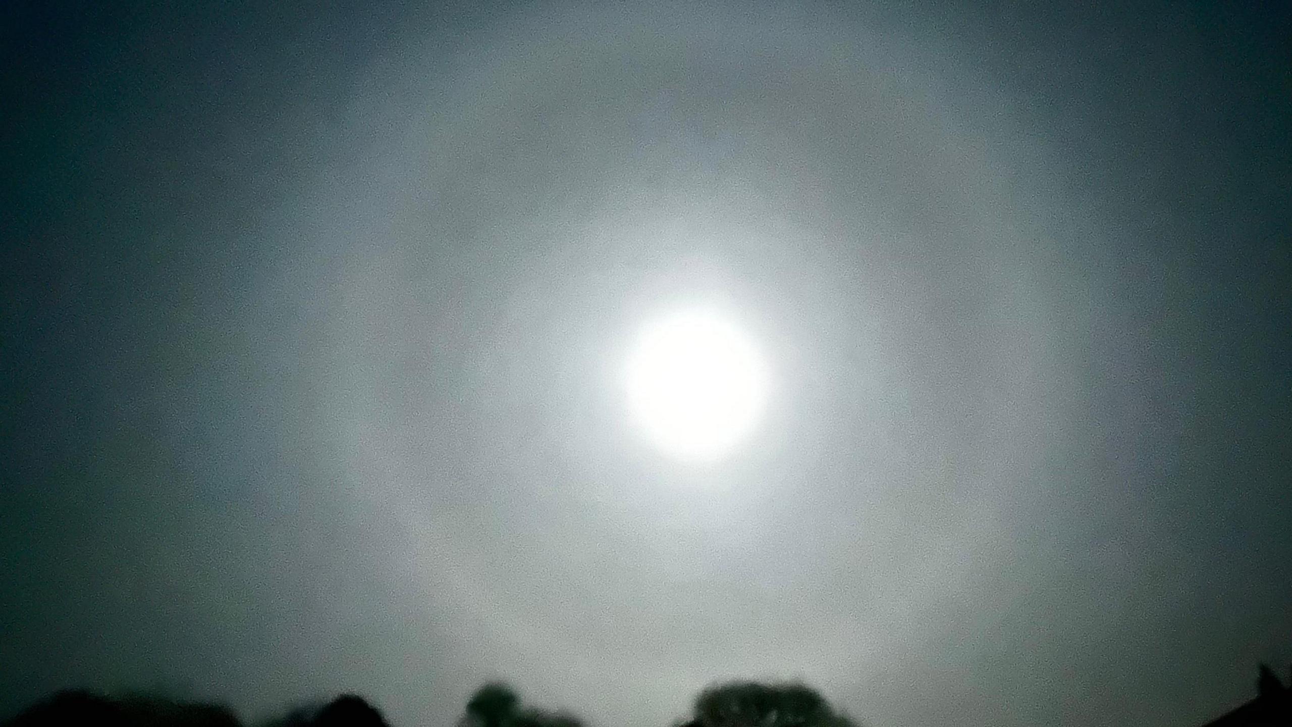 The lunar halo was photographed in Bulmer, North Yorkshire