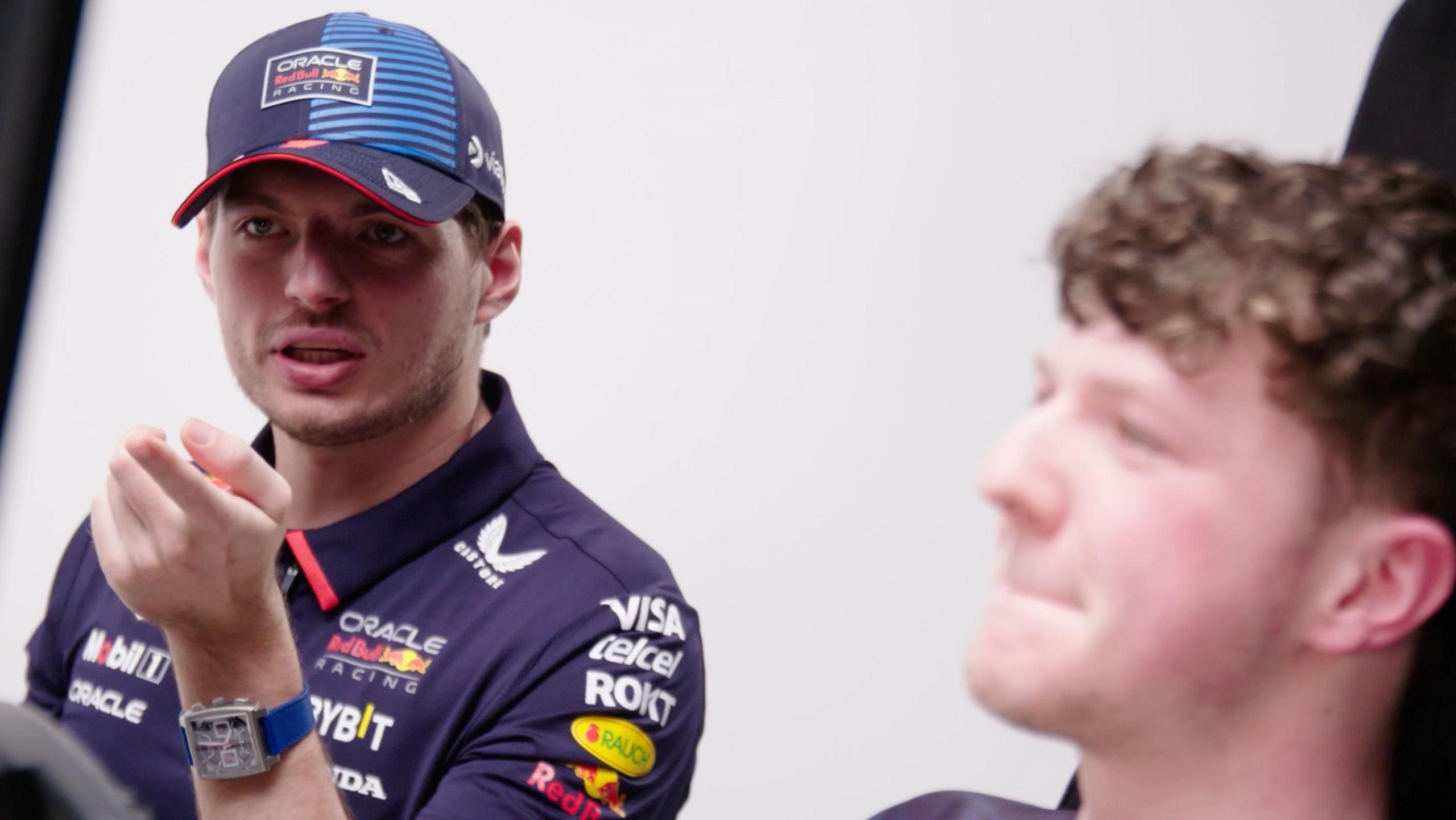 Max Verstappen [left] and Seb Job