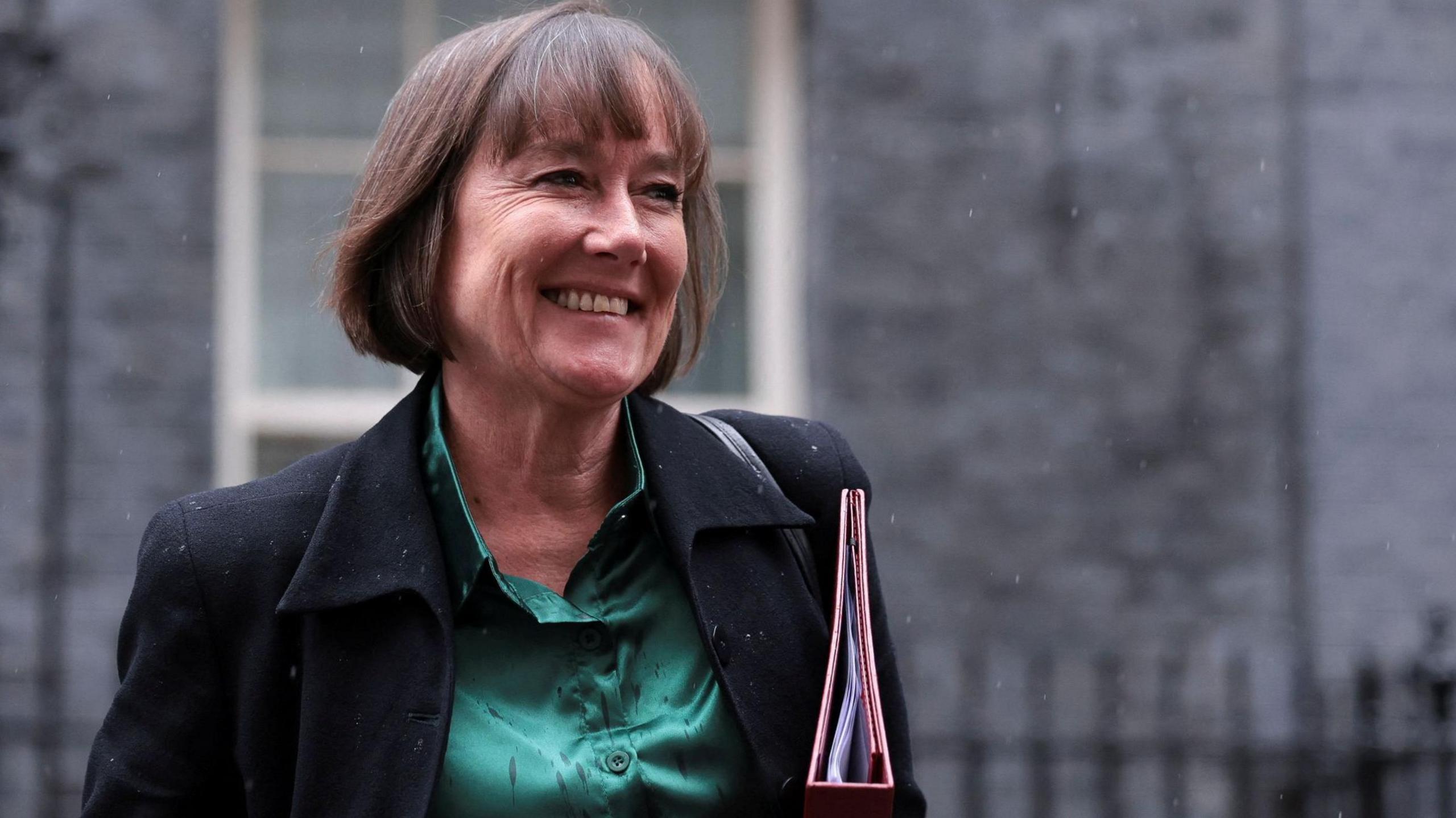 Jo Stevens outside No 10 Downing Street