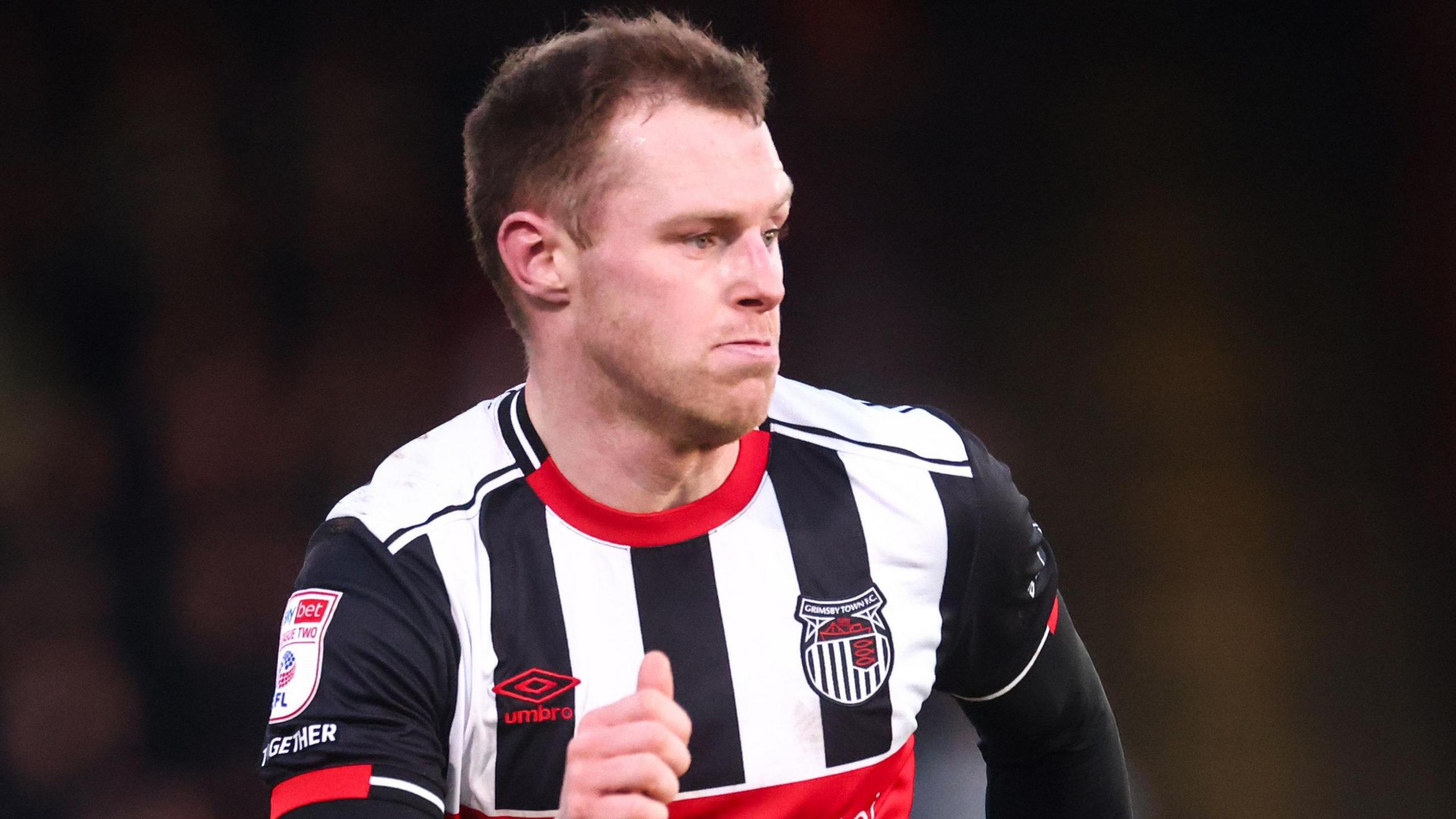 Cameron McJannet playing for Grimsby