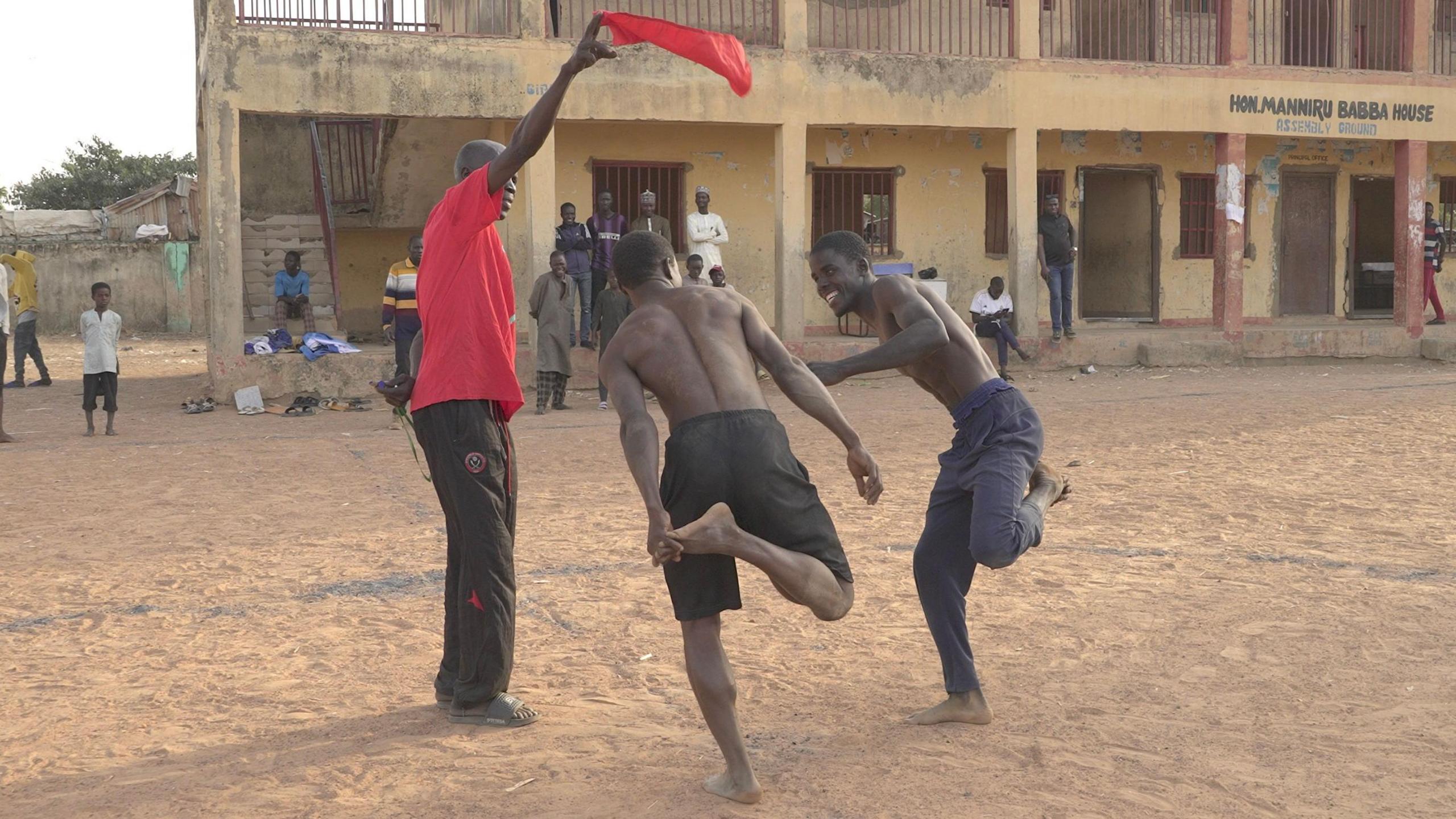 Langa players in action