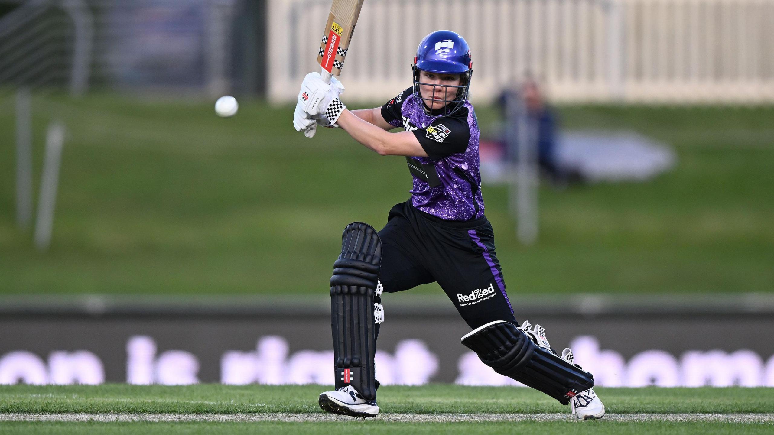 Hobart Hurricanes' Nicola Carey bats during the WBBL