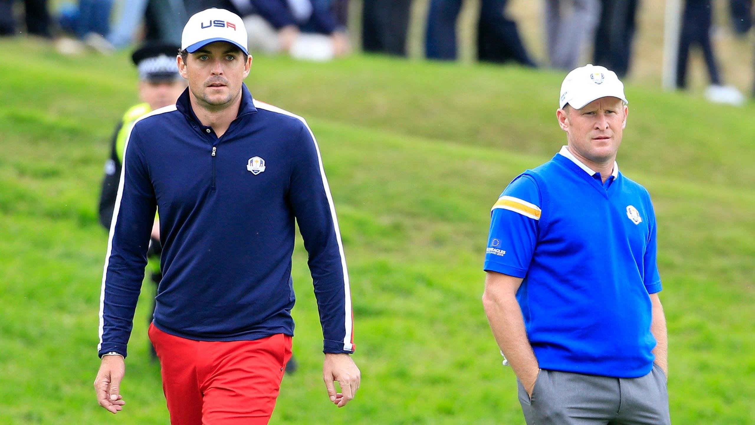 Keegan Bradley in action at the 2014 Ryder Cup