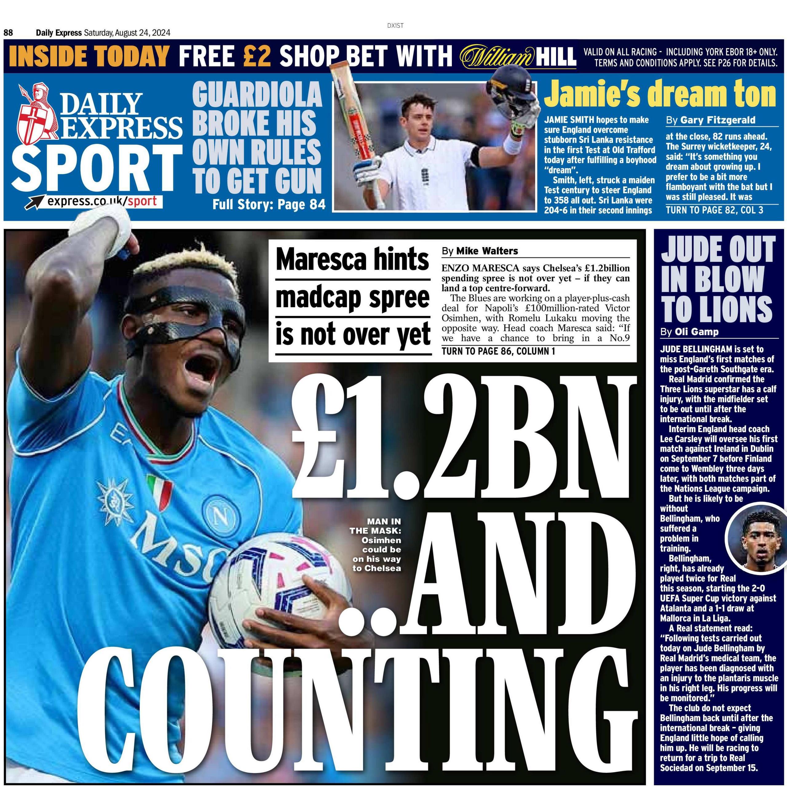 Daily Express back page