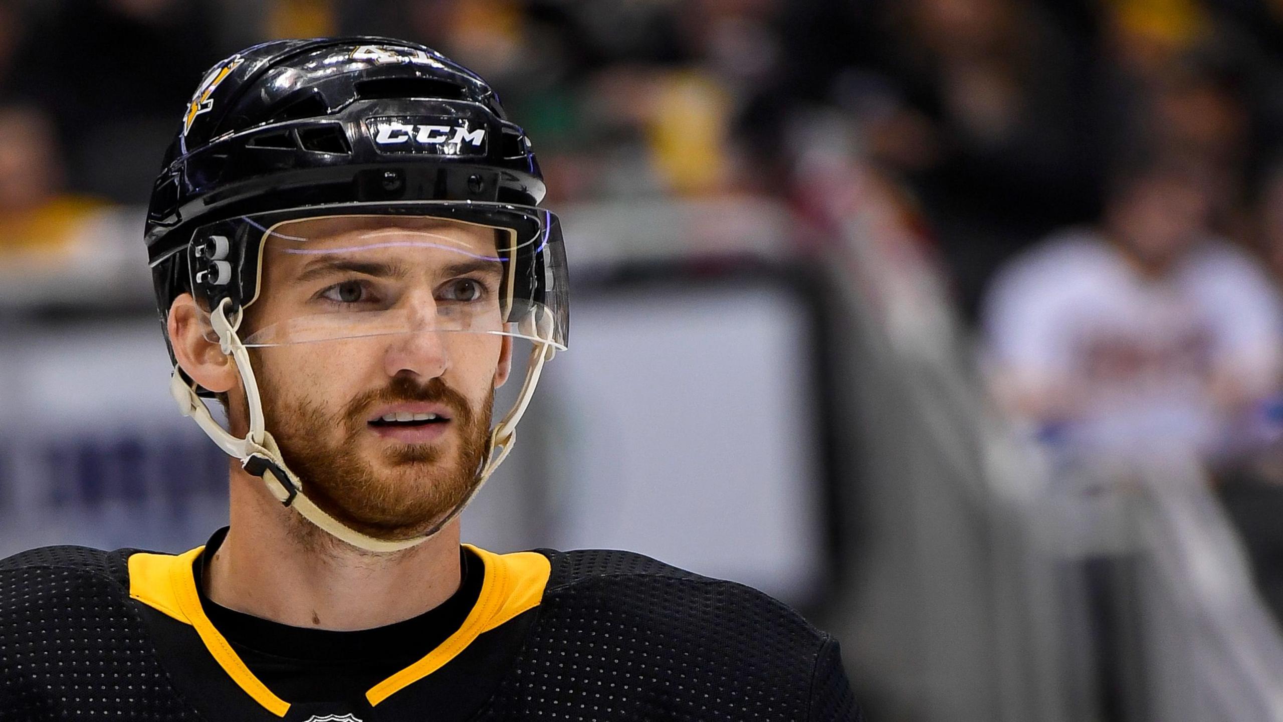 Adam Johnson while in action for Pittsburgh Penguins in the NHL 