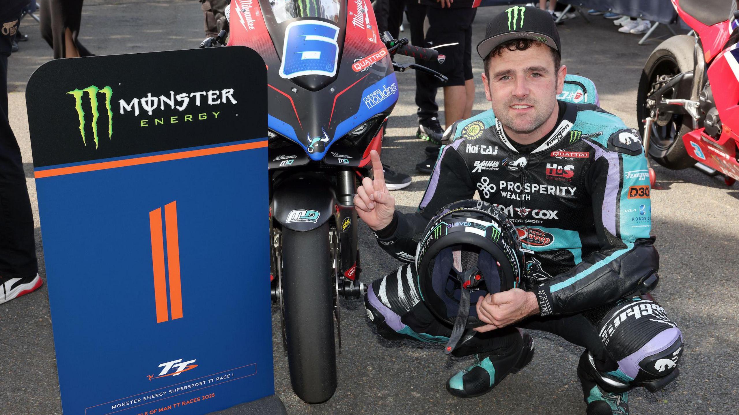 Michael Dunlop after claiming victory in last week's Isle of Man TT