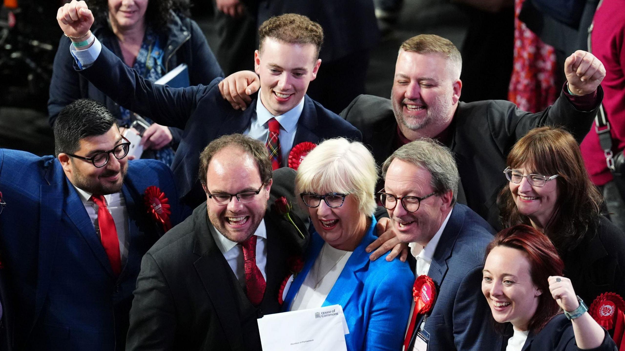 Patricia Ferguson celebrates winning Glasgow West in the general election