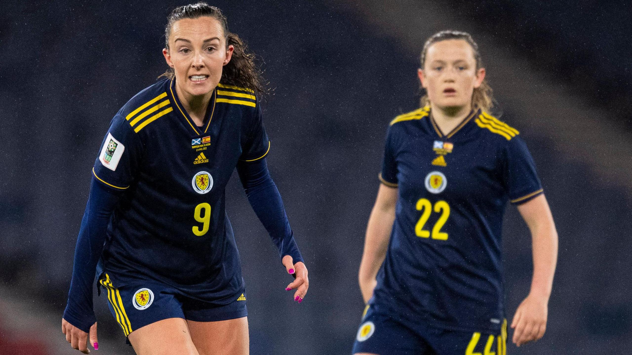 Scotland's Caroline Weir and Erin Cuthbert