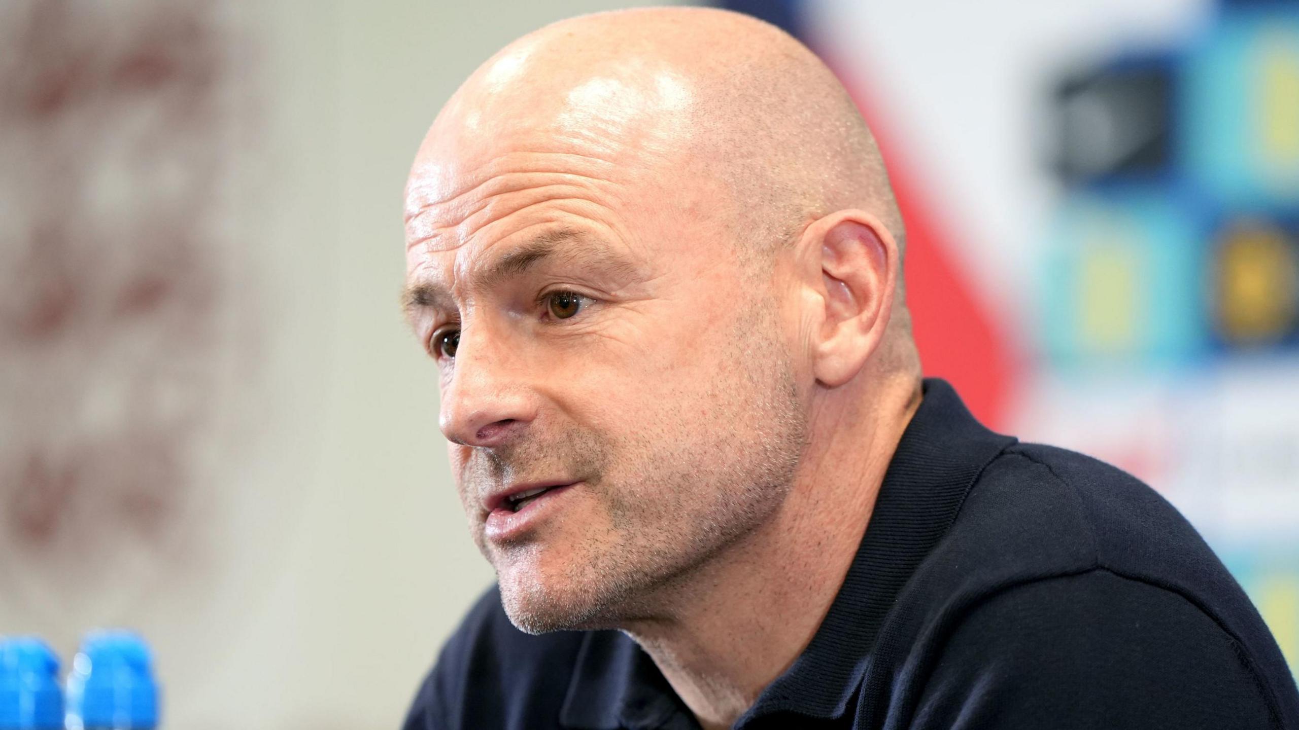 England interim manager Lee Carsley speaks at a news conference