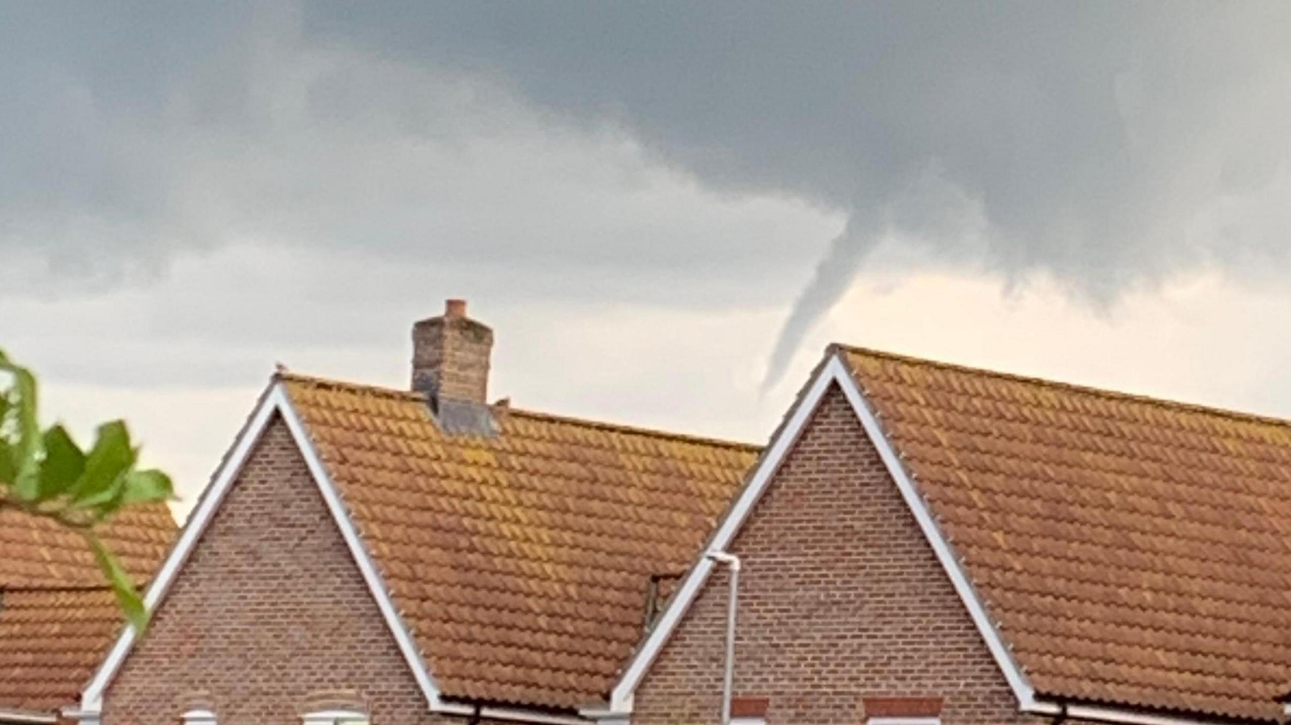 Funnel cloud in Wenhaston, Suffolk.