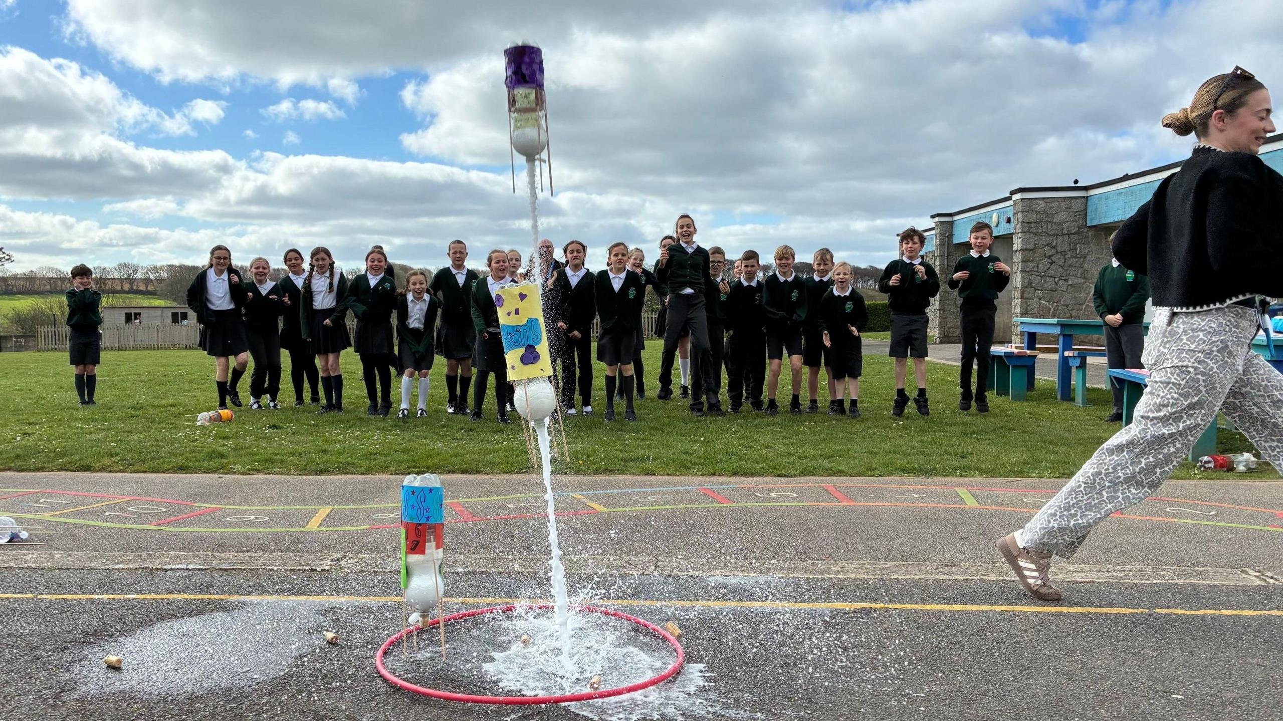 Pupils at Nansloe Academy near Goonhilly have been making rockets in the lead-up to the Artemis II launch