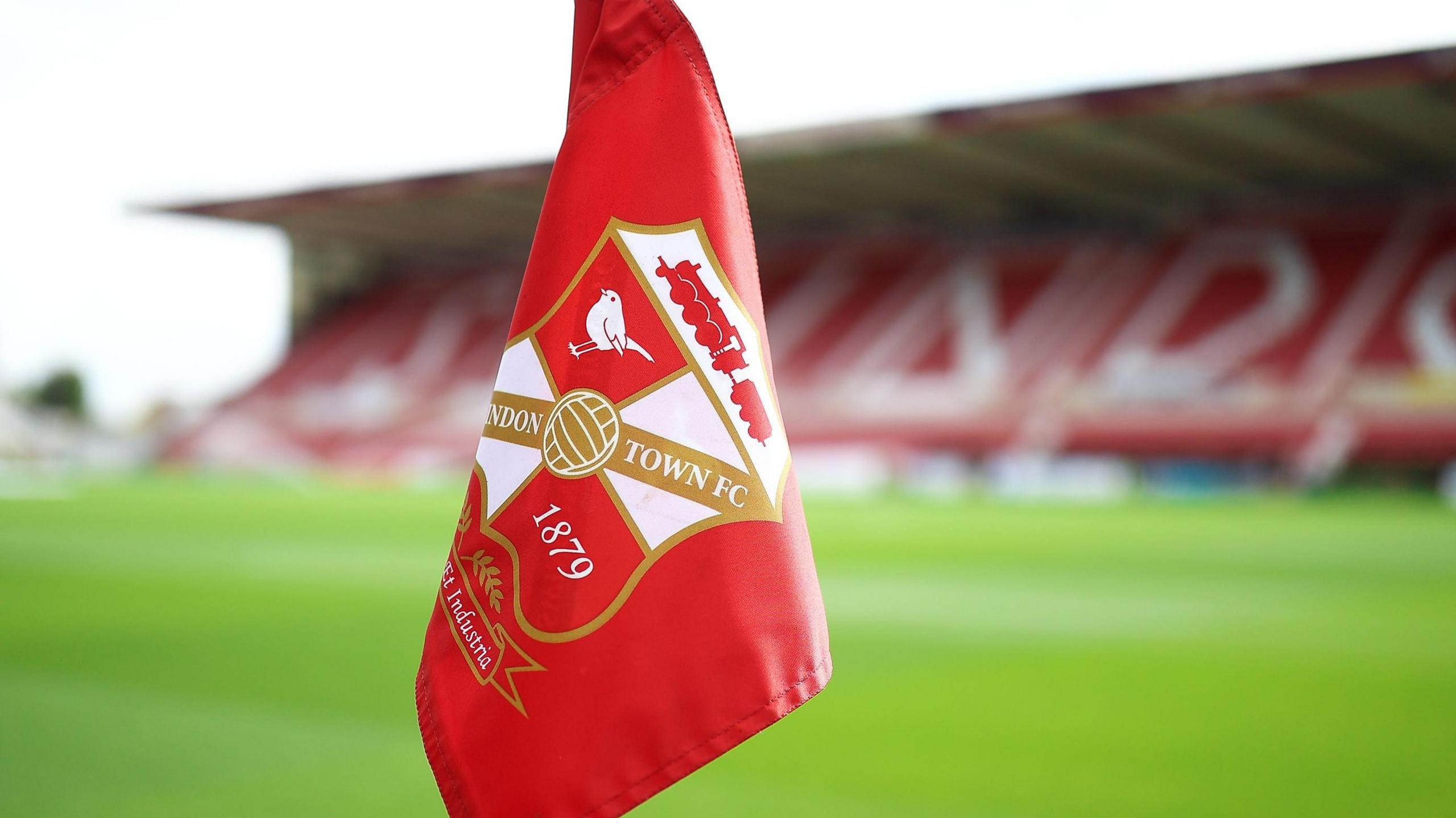 A corner flag on the pitch at the County Ground