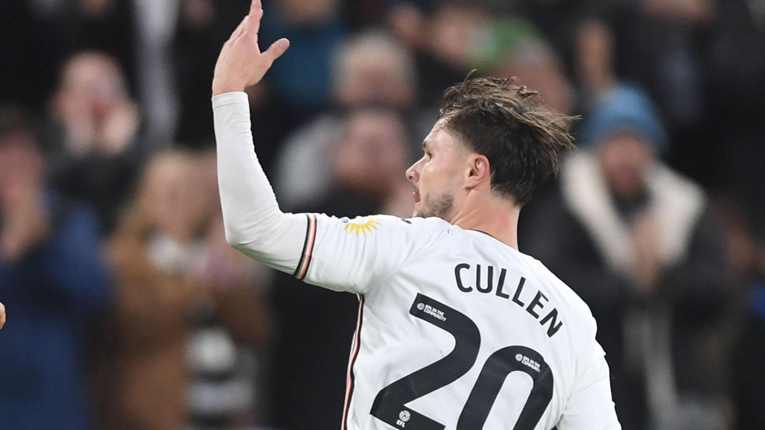 Liam Cullen celebrates against Portsmouth