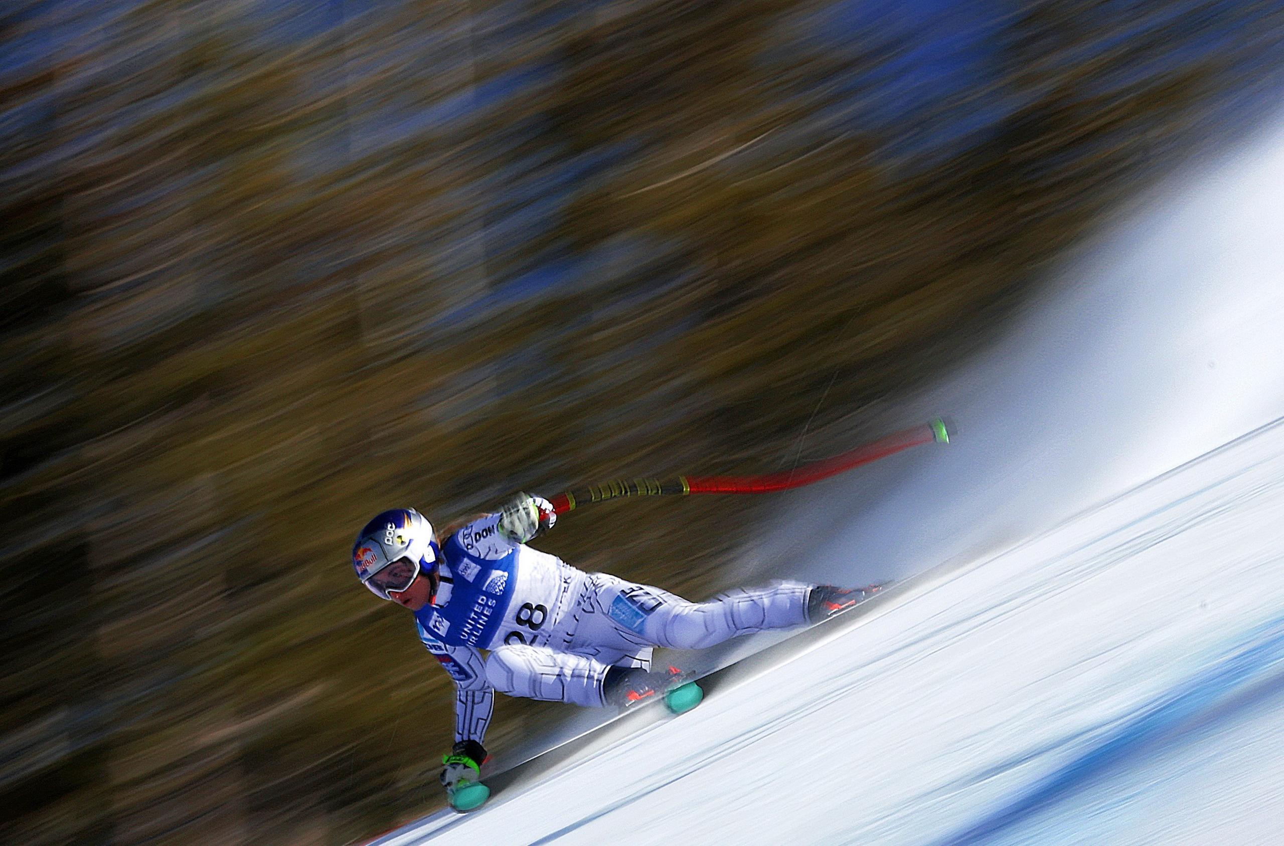 Ester Ledecka of Czech Republic competes during the STIFEL Birds of Prey FIS World Cup - Beaver Creek Women's Downhill Training at Beaver Creek Resort 