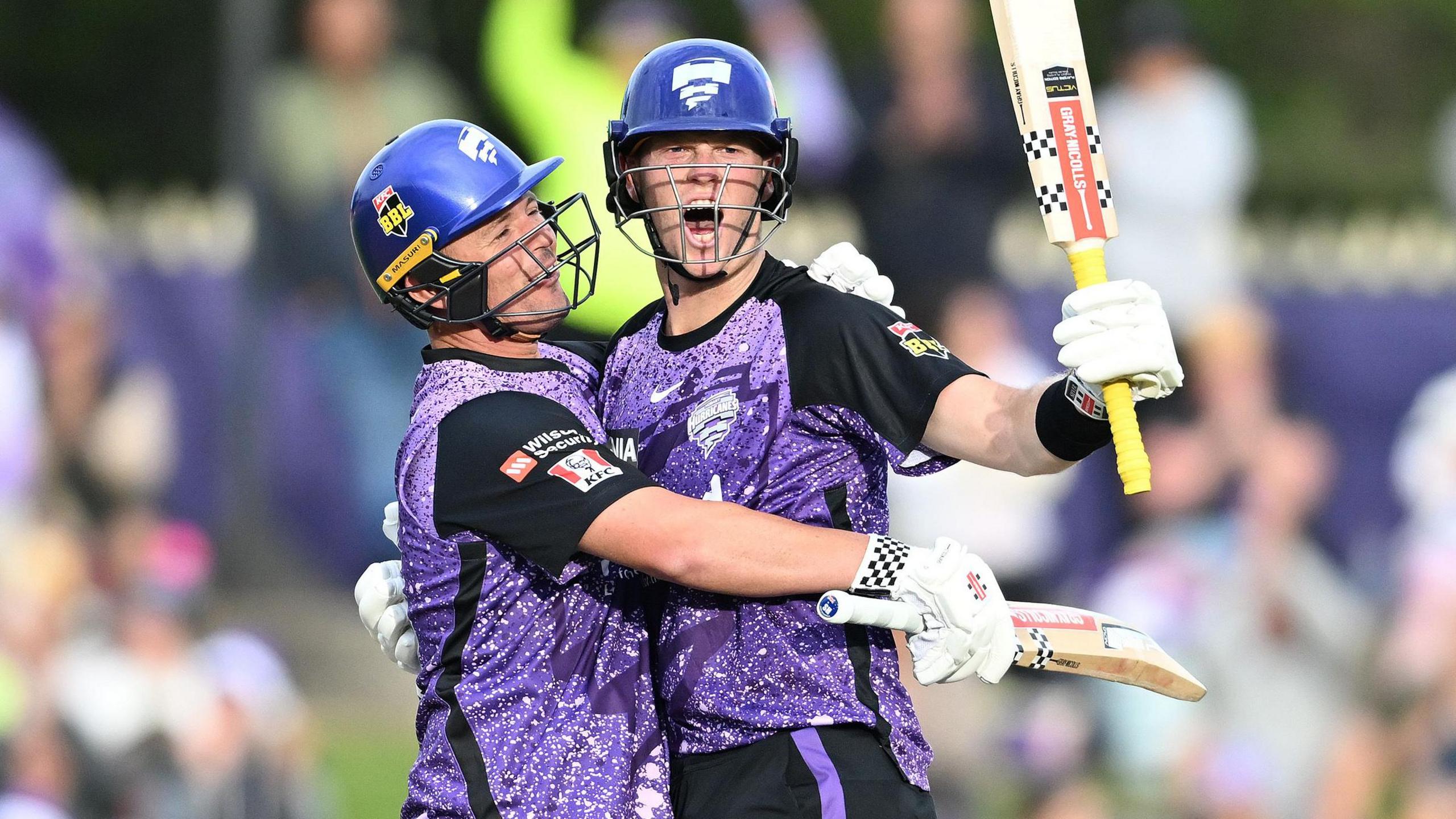 Mitchell Owen celebrates his century