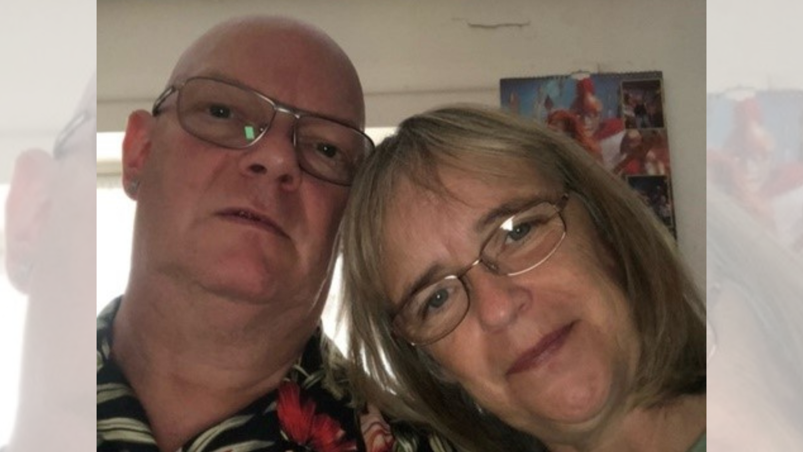 Richard Munson - a bald man with glasses - next to his wife Wendy - a woman with mid-length blonde hair and glasses