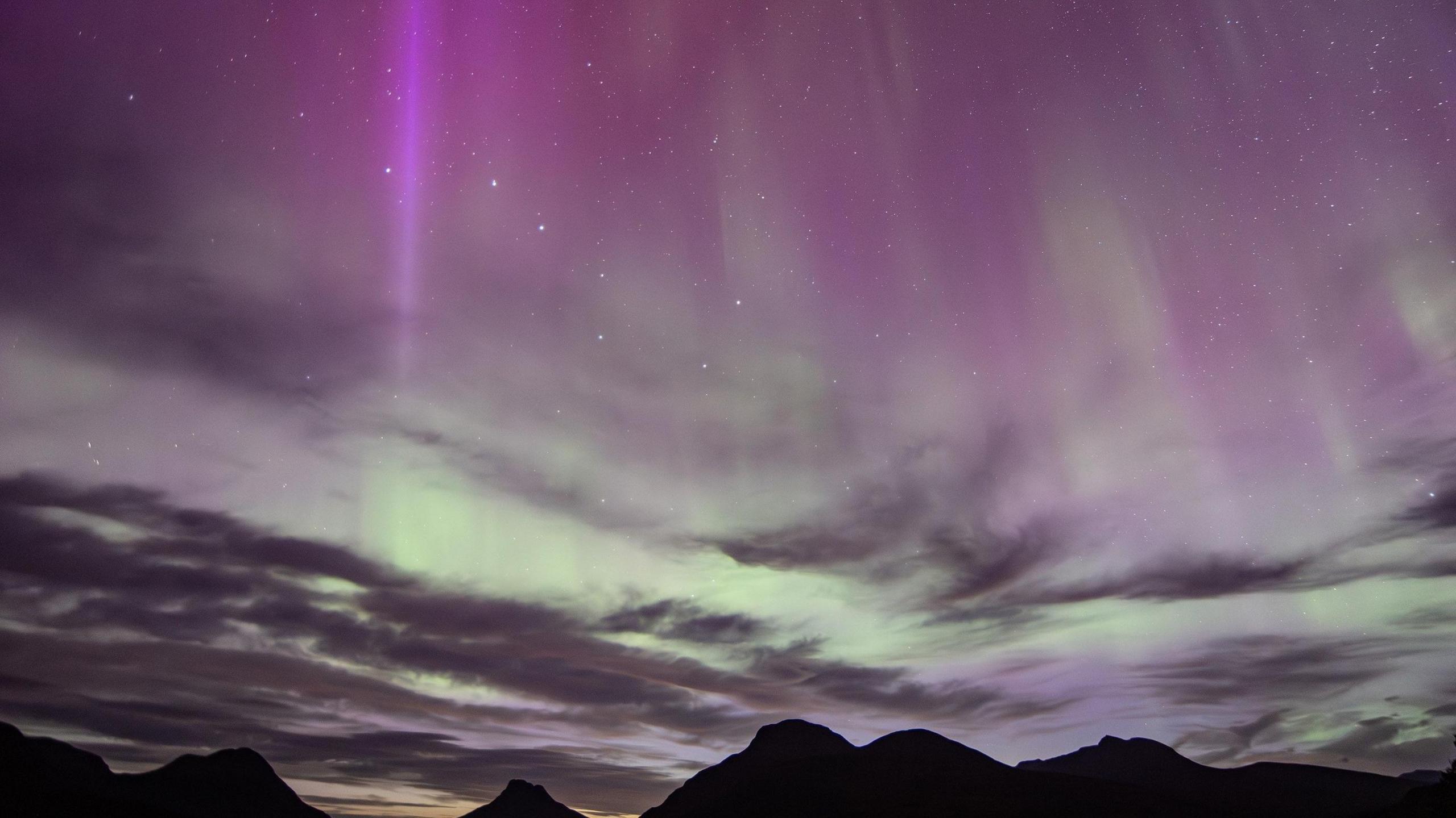 The lights at Knockan Crag in Assynt.