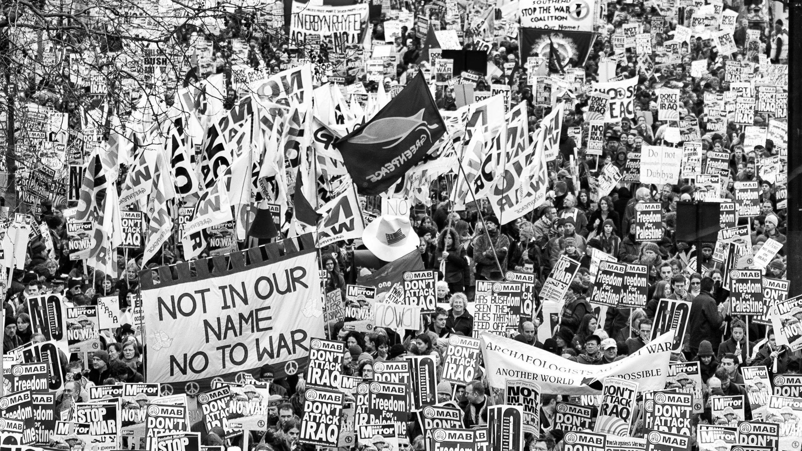 Andrew Wiard, Demonstration against the imminent invasion of Iraq by Stop the War Coalition, the Campaign for Nuclear Disarmament and the Muslim Association of Britain, 15 February 2003