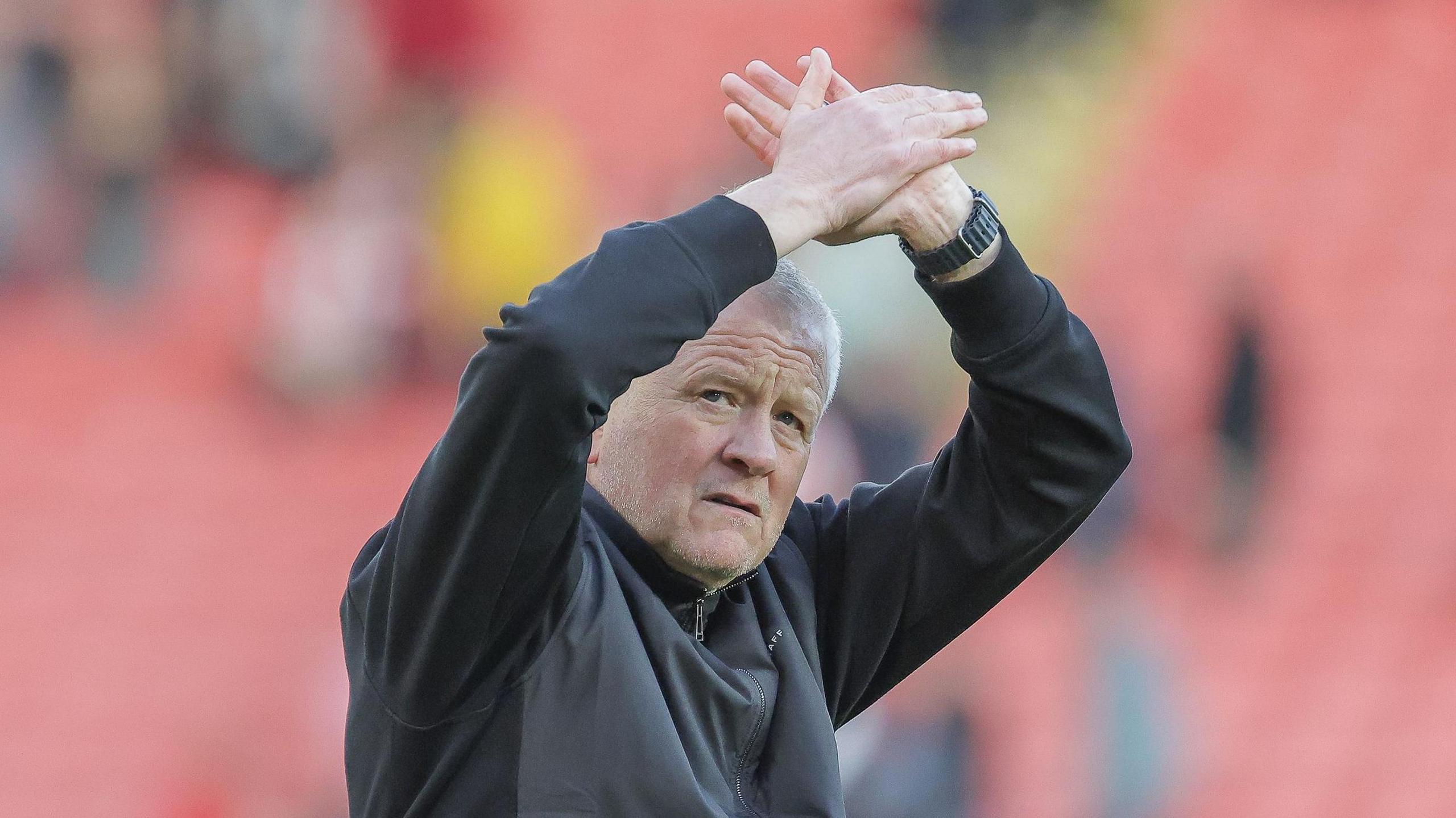 Sheffield United boss Chris Wilder claps the fans