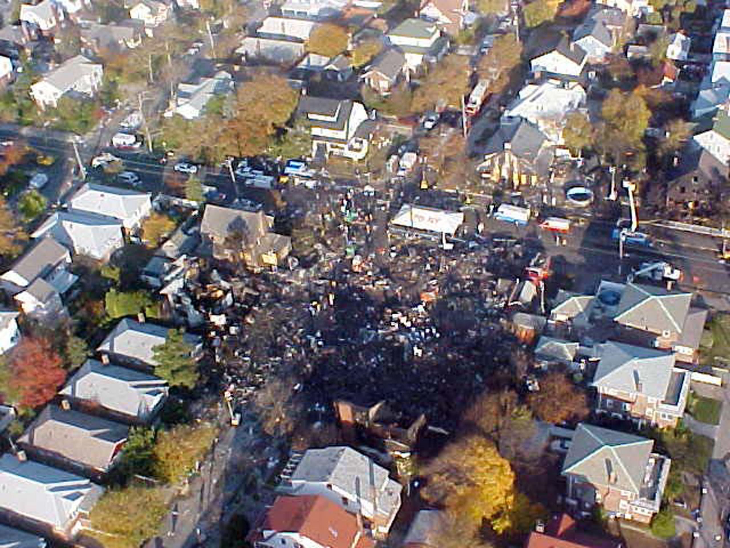 Crash debris in Queen, New York (16 November 2001)