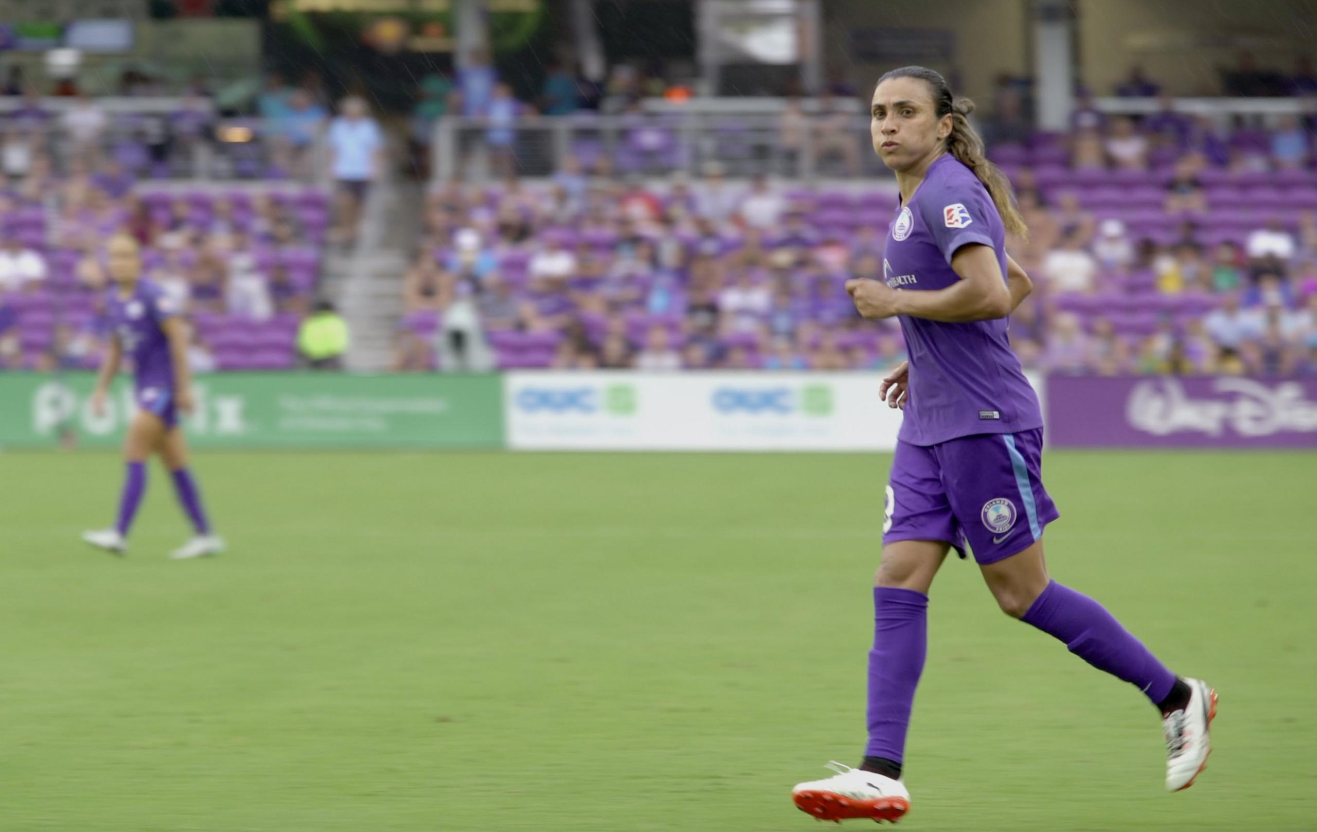 Marta playing for Orlando Pride