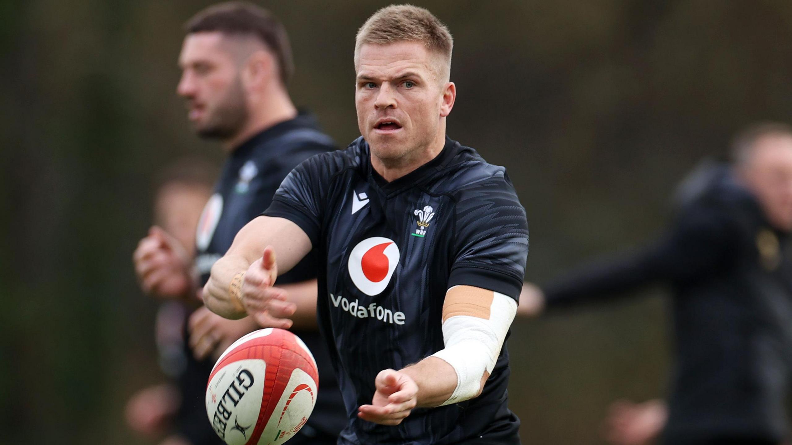 Gareth Anscombe in Wales training last November