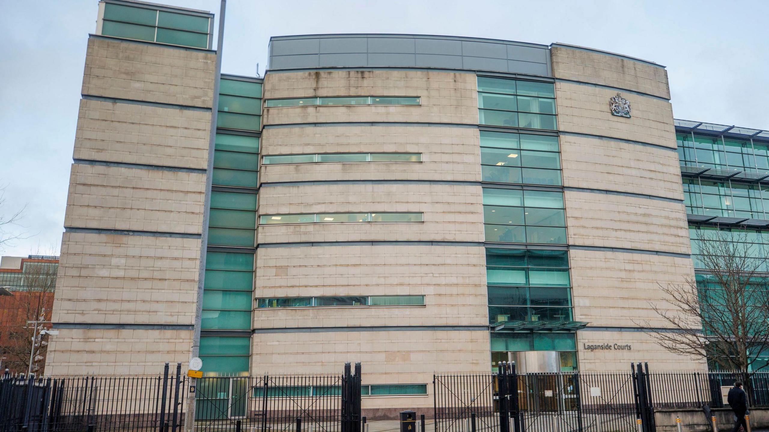Picture of the outside of Belfast crown court building.