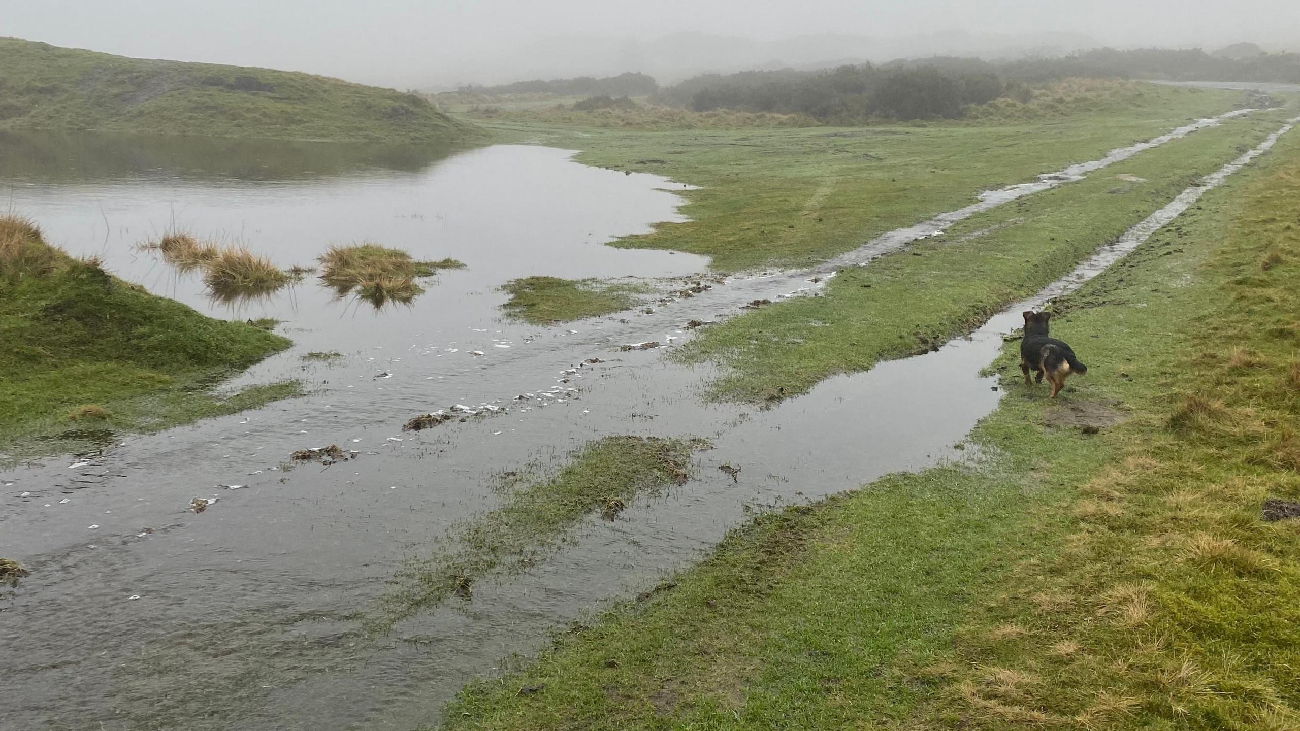 Clee Hill flooded