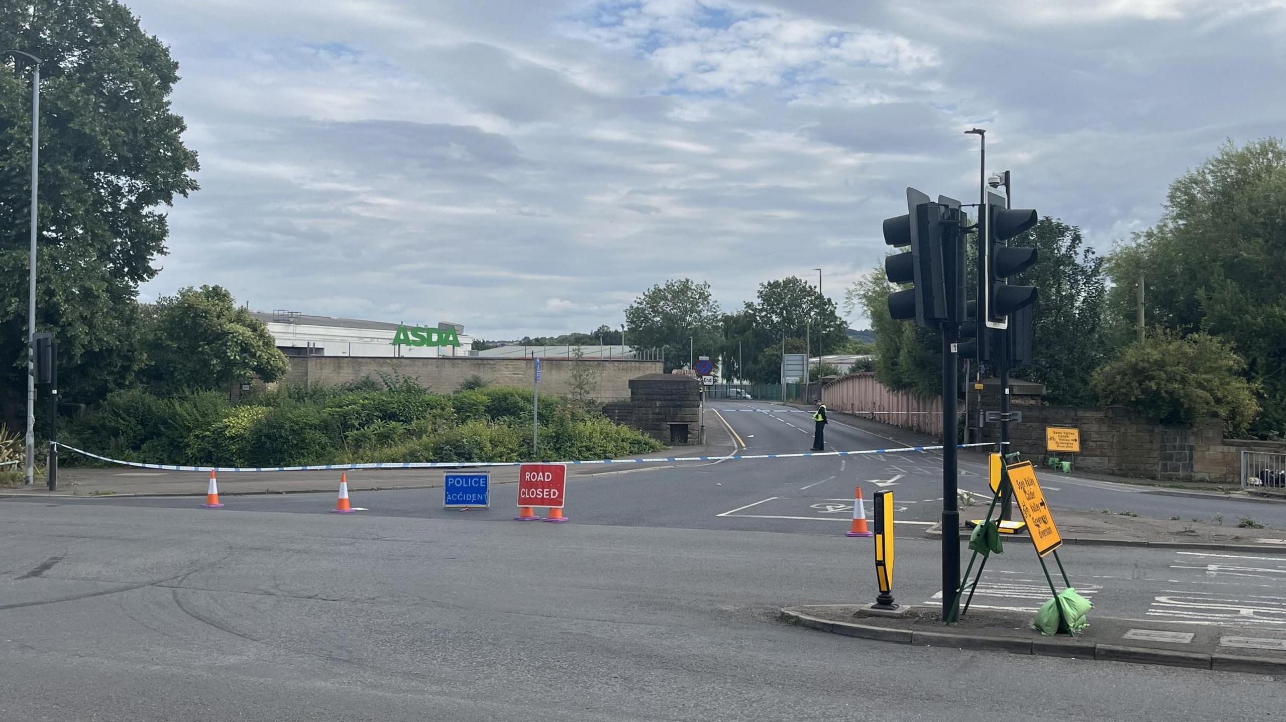 Asda cordoned off by police