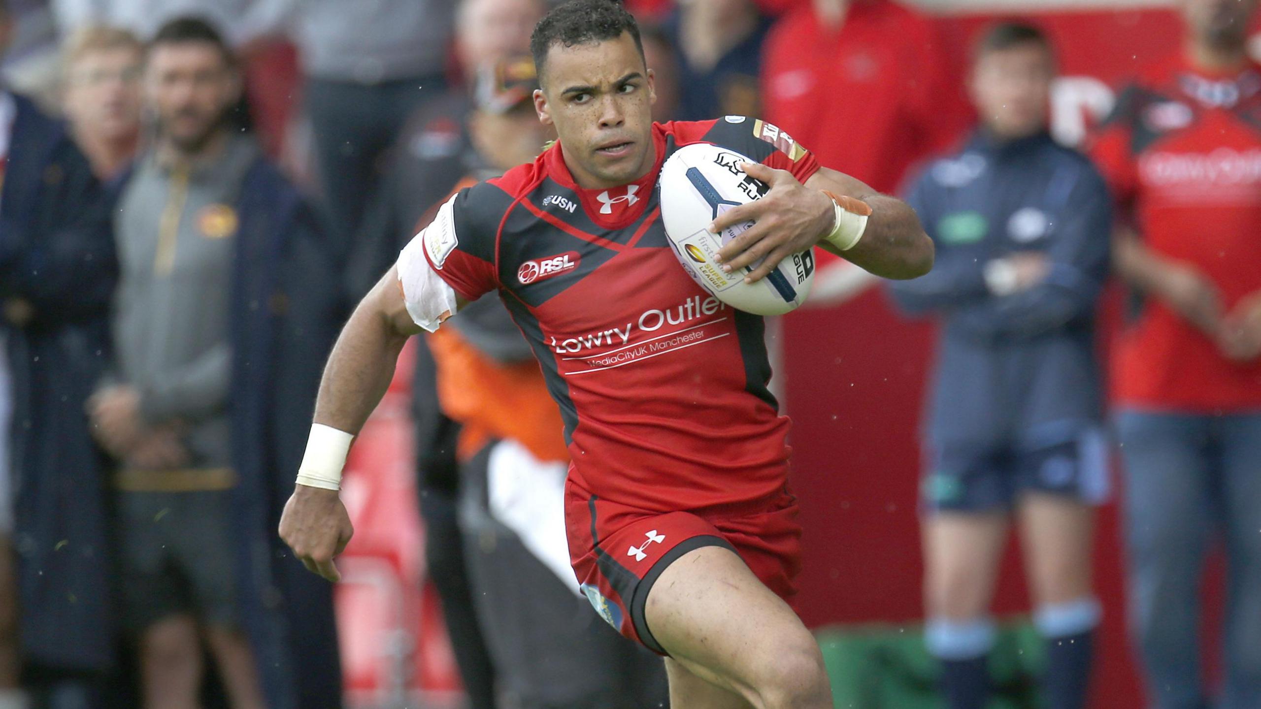 Mason Caton-Brown in action for Salford during the 2015 season