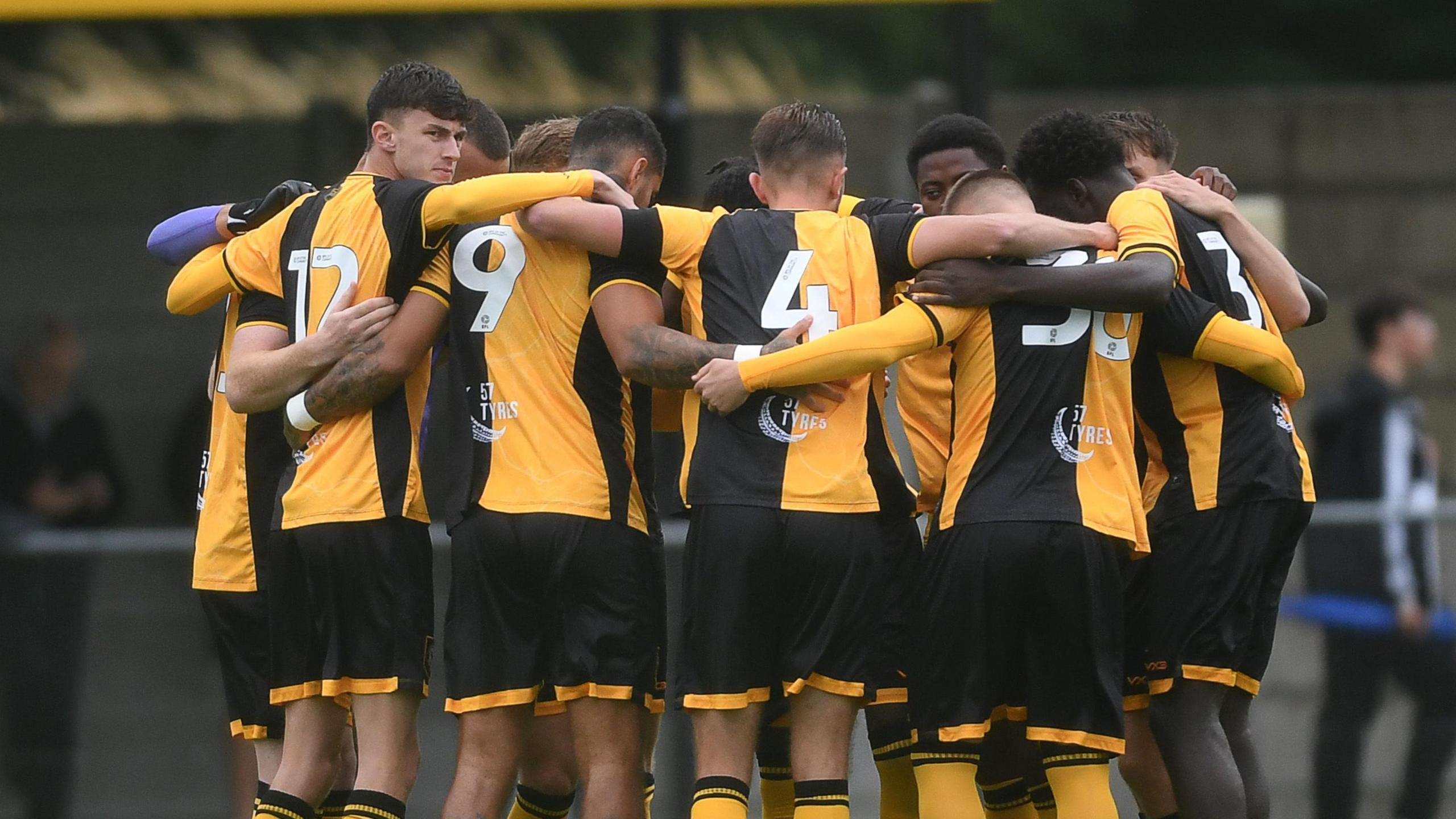 Newport County players at their pre-season game at Weston-super-Mare