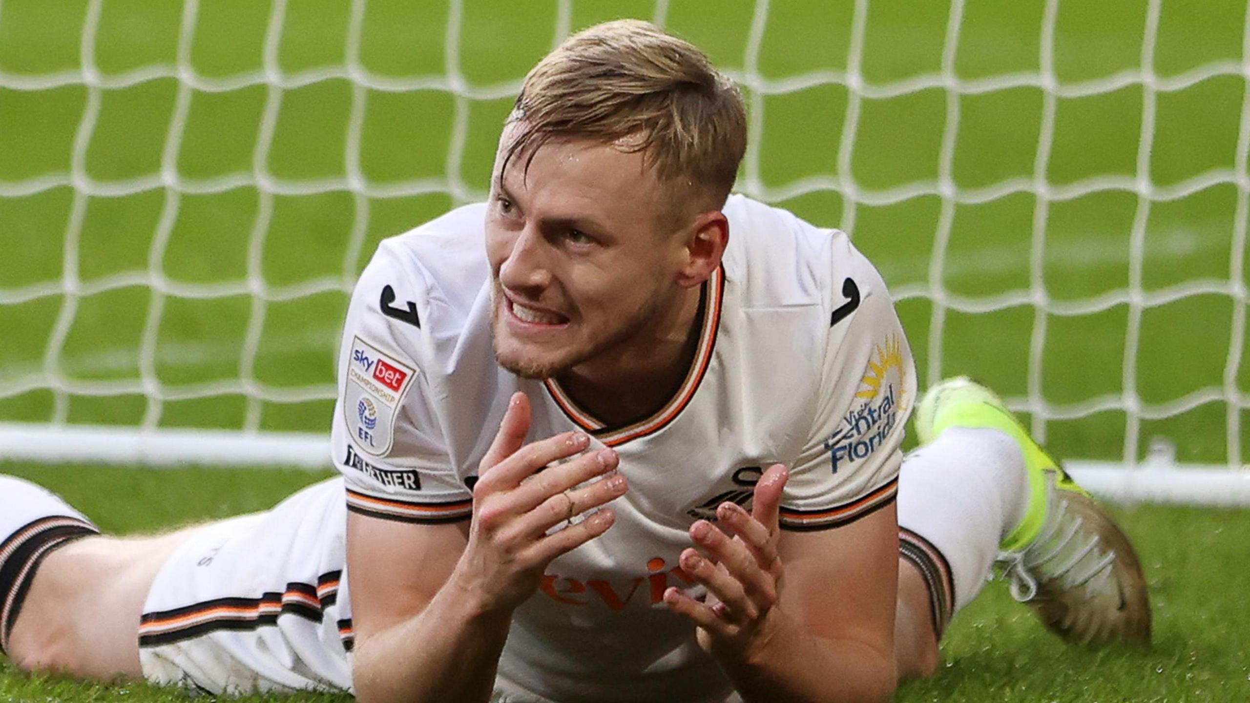 Harry Darling during Swansea's win over Luton 