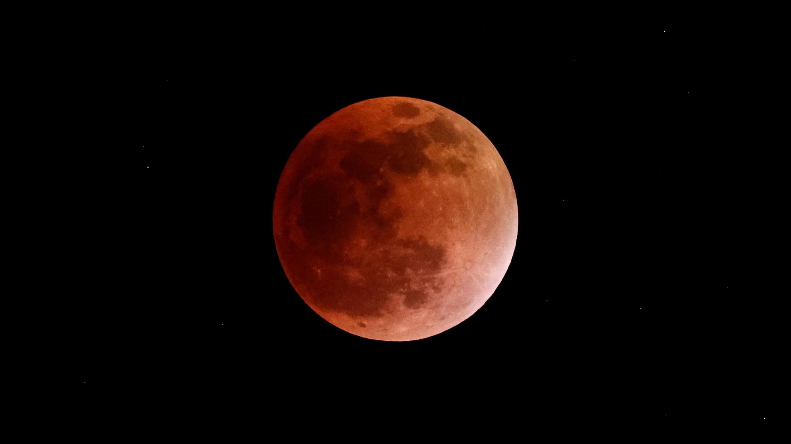 Blood moon in Nairobi, Kenya.