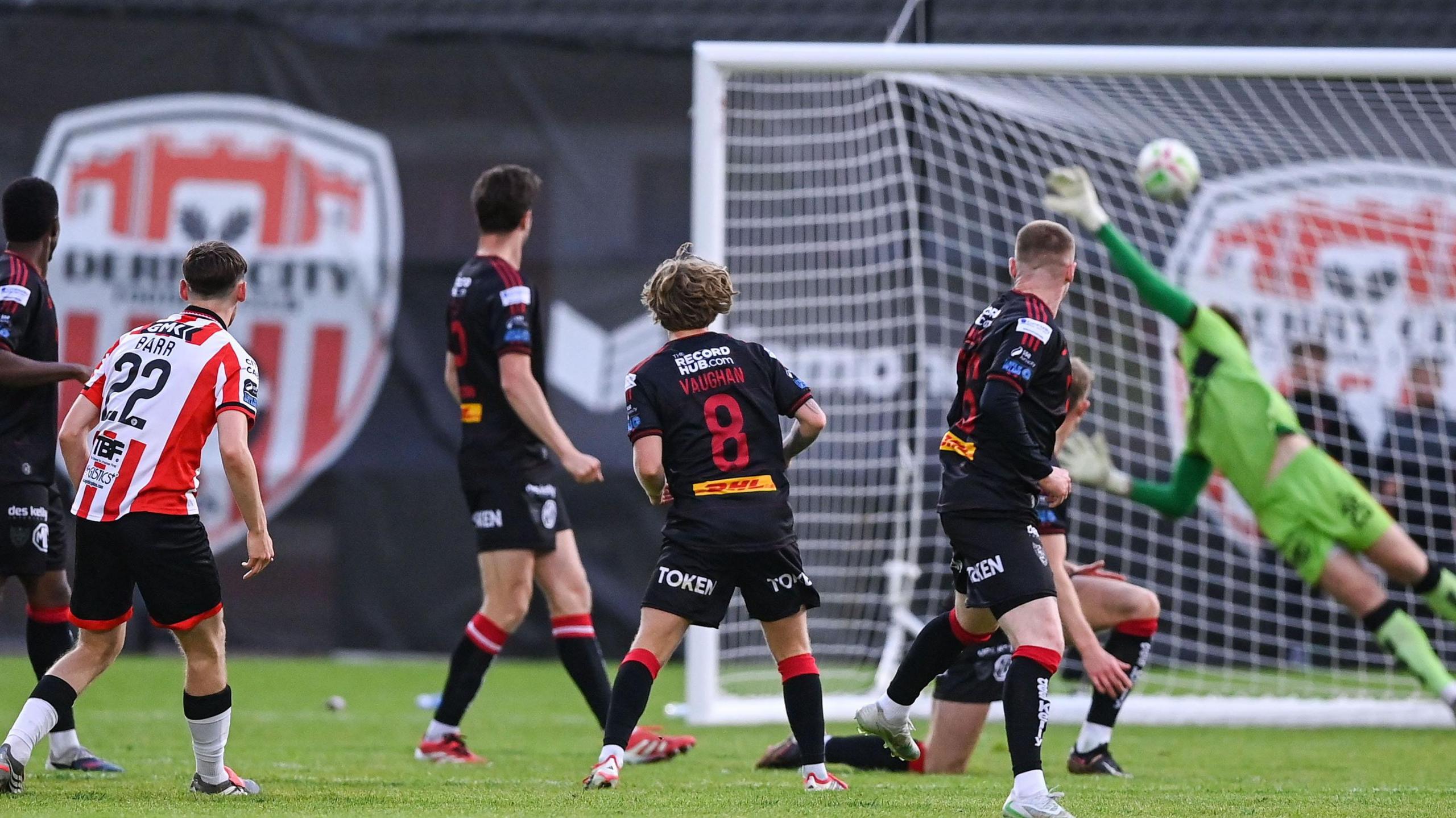 Conor Barr scored his first goal for his hometown club with a thunderbolt against Bohemians at Celtic Park 