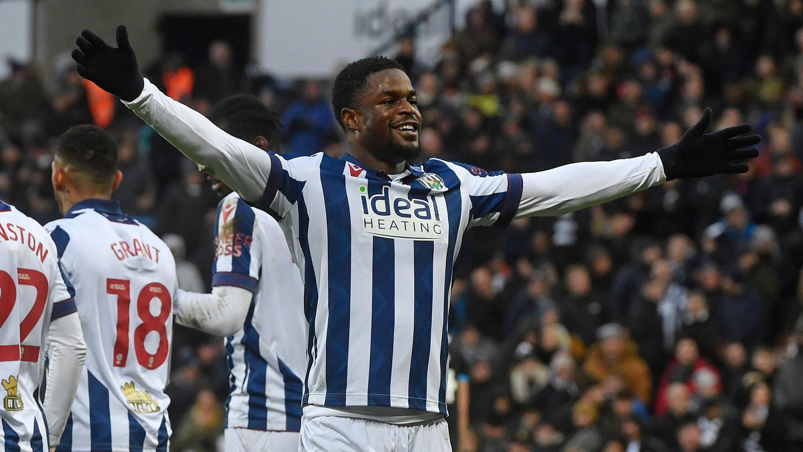 Josh Maja celebrated his brace against Preston North End on New Year's Day