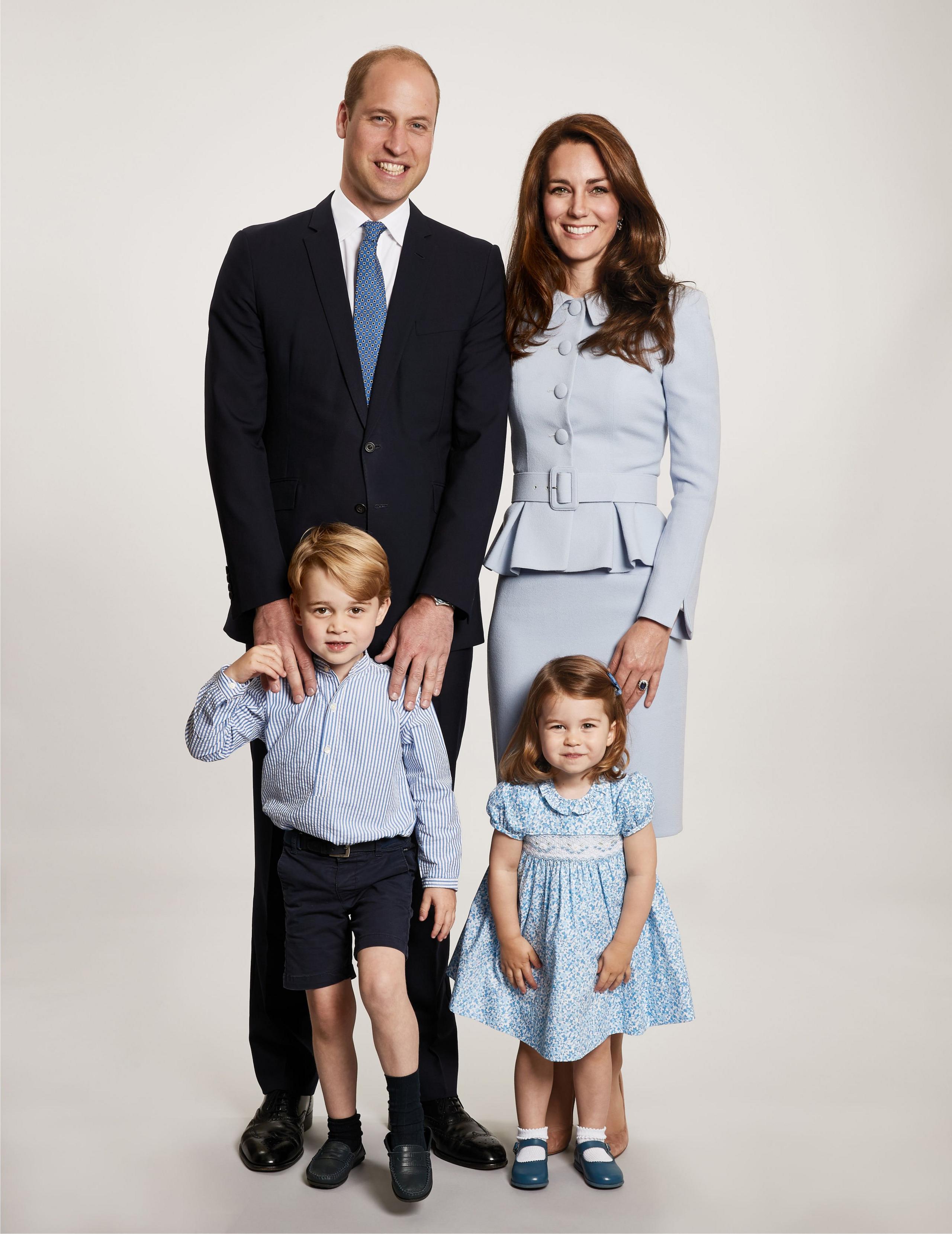 Prince William, the Duchess of Cambridge, Prince George and Princess Charlotte