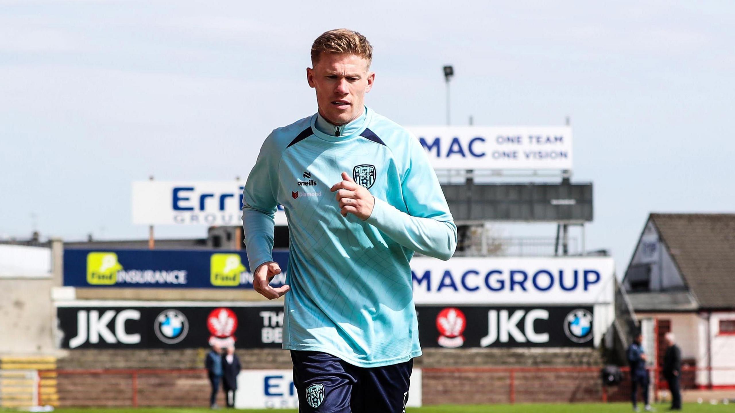 James McClean running at Celtic Park