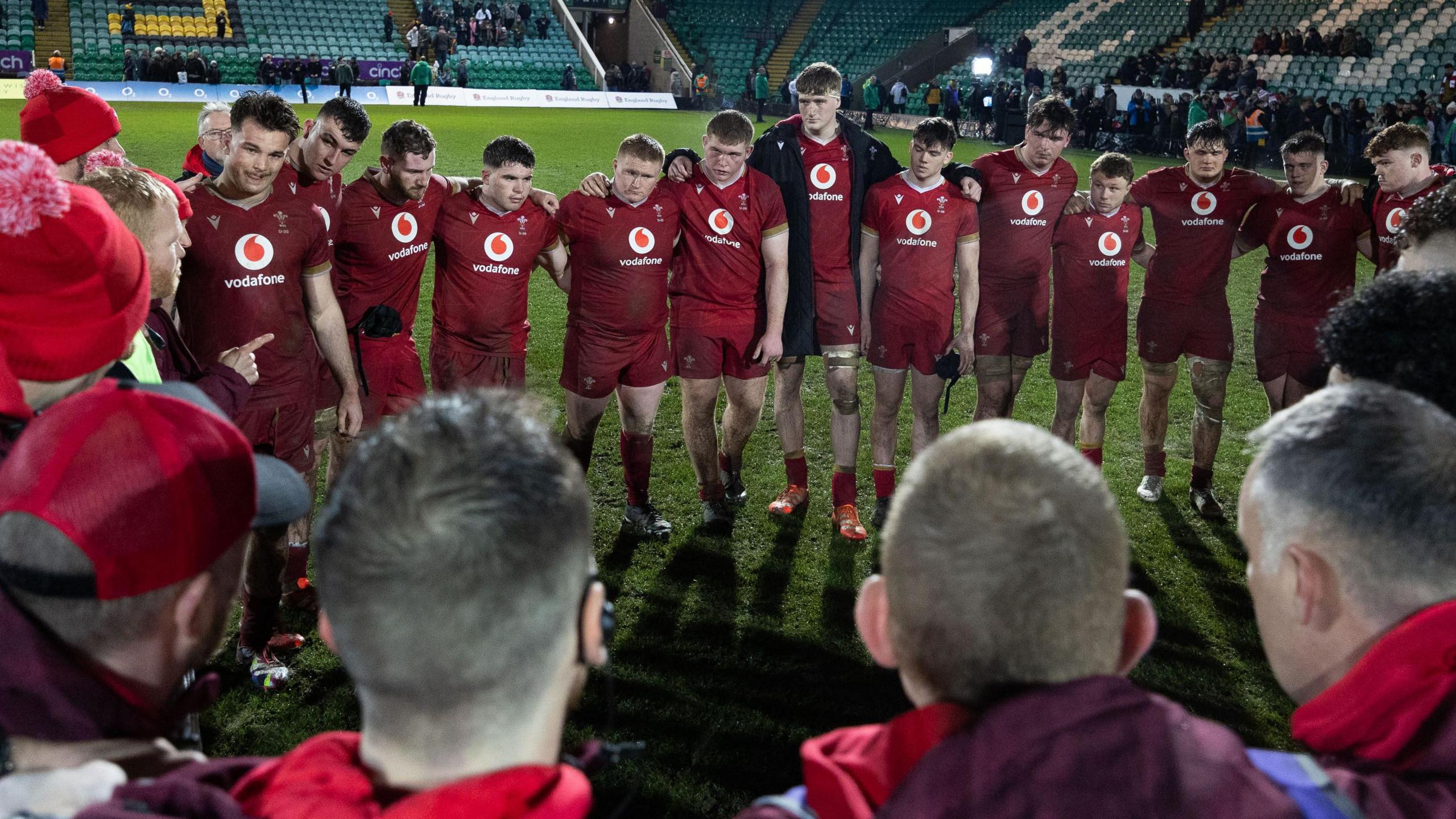 Wales Under-20s after their Six Nations defeat by England